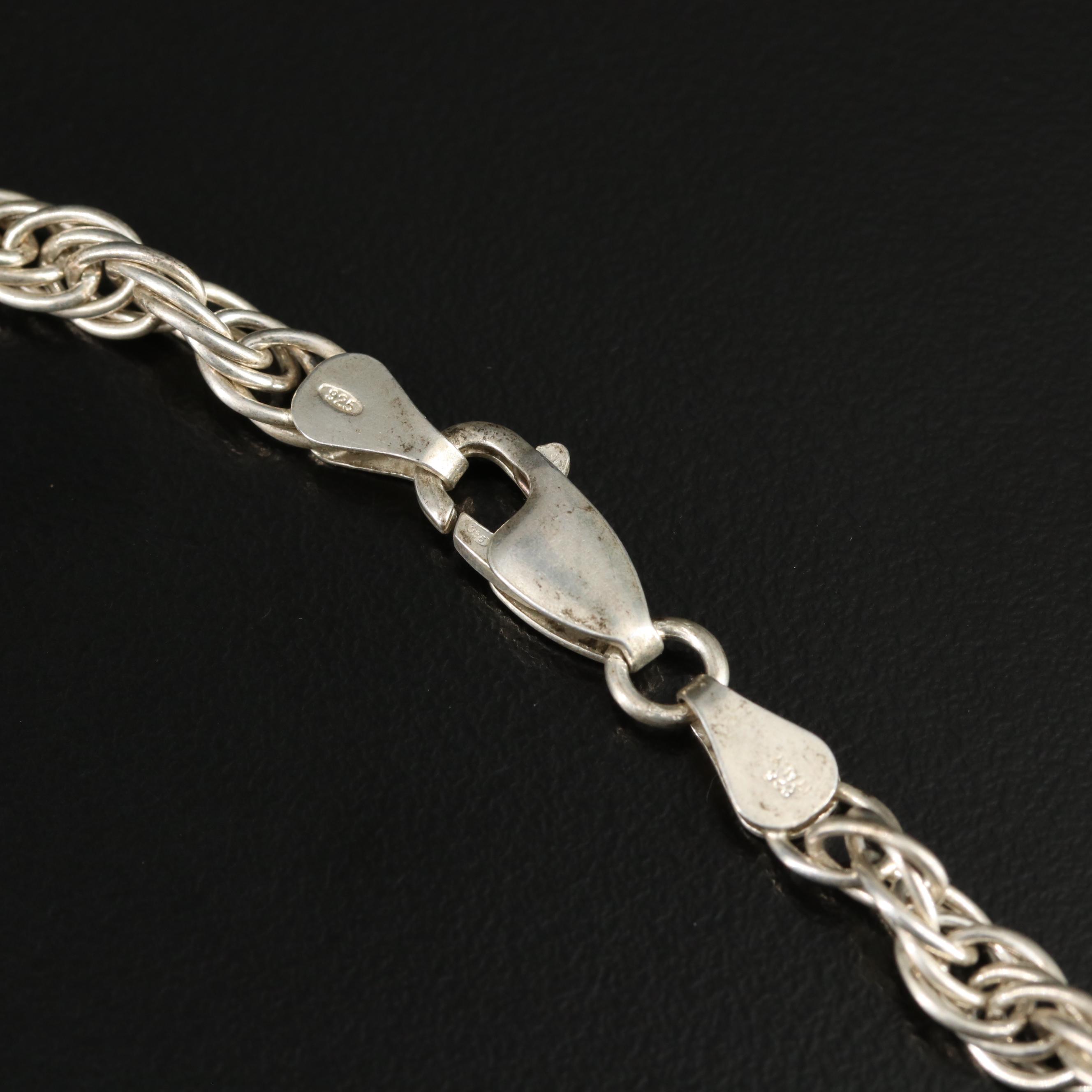 Sterling French Rope Chain Necklace