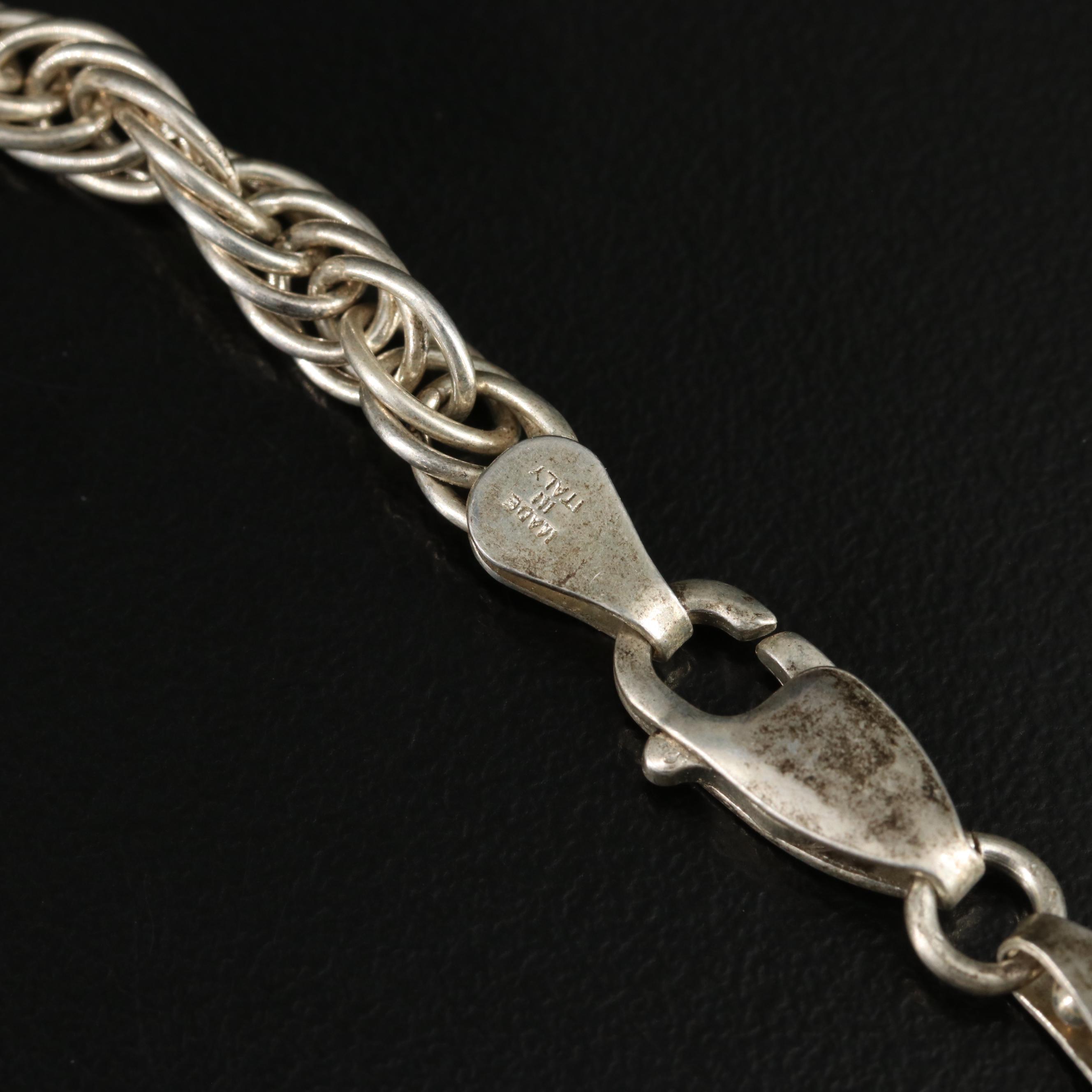 Sterling French Rope Chain Necklace
