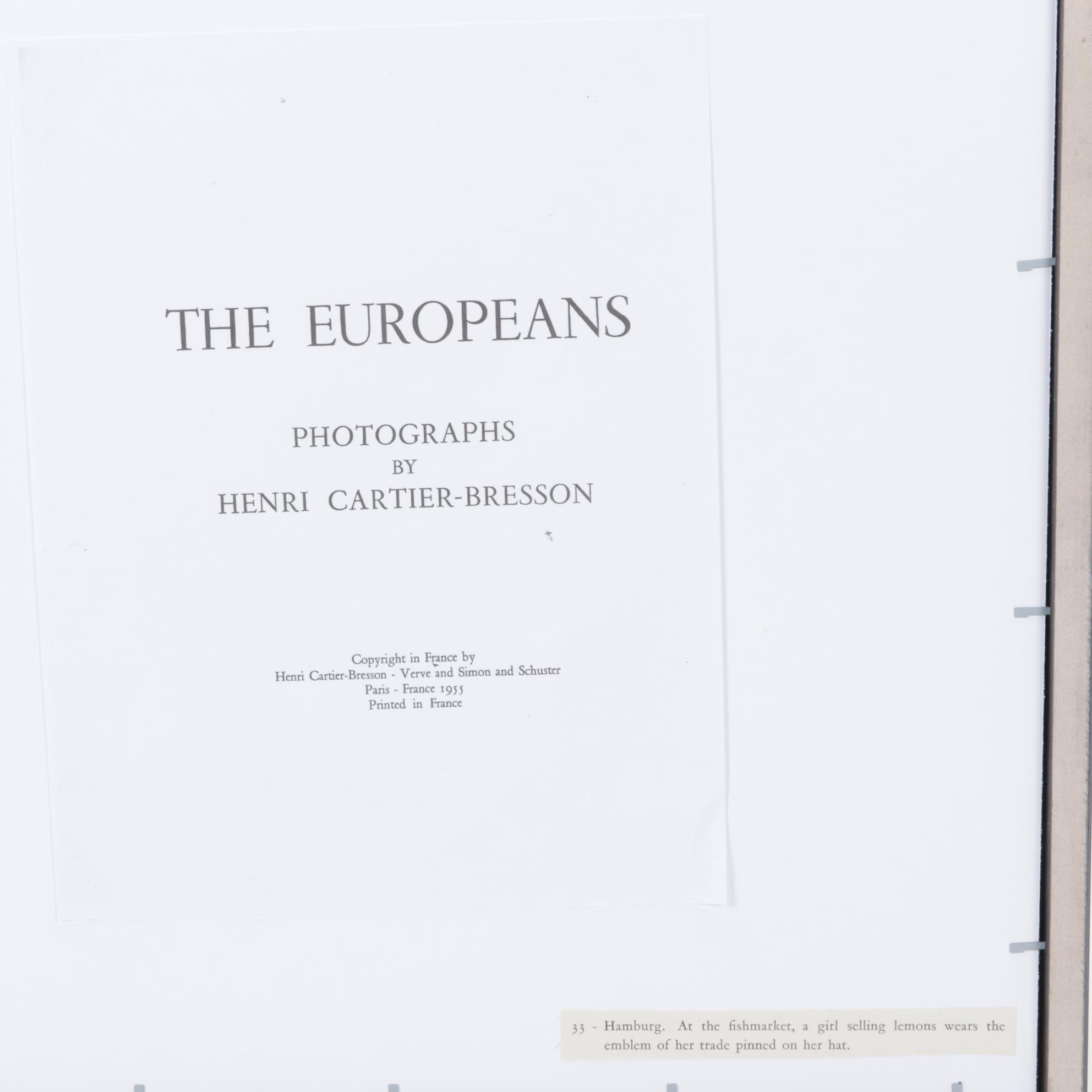 Henri Cartier-Bresson Lemon Seller Rotogravure From "The Europeans," 1955