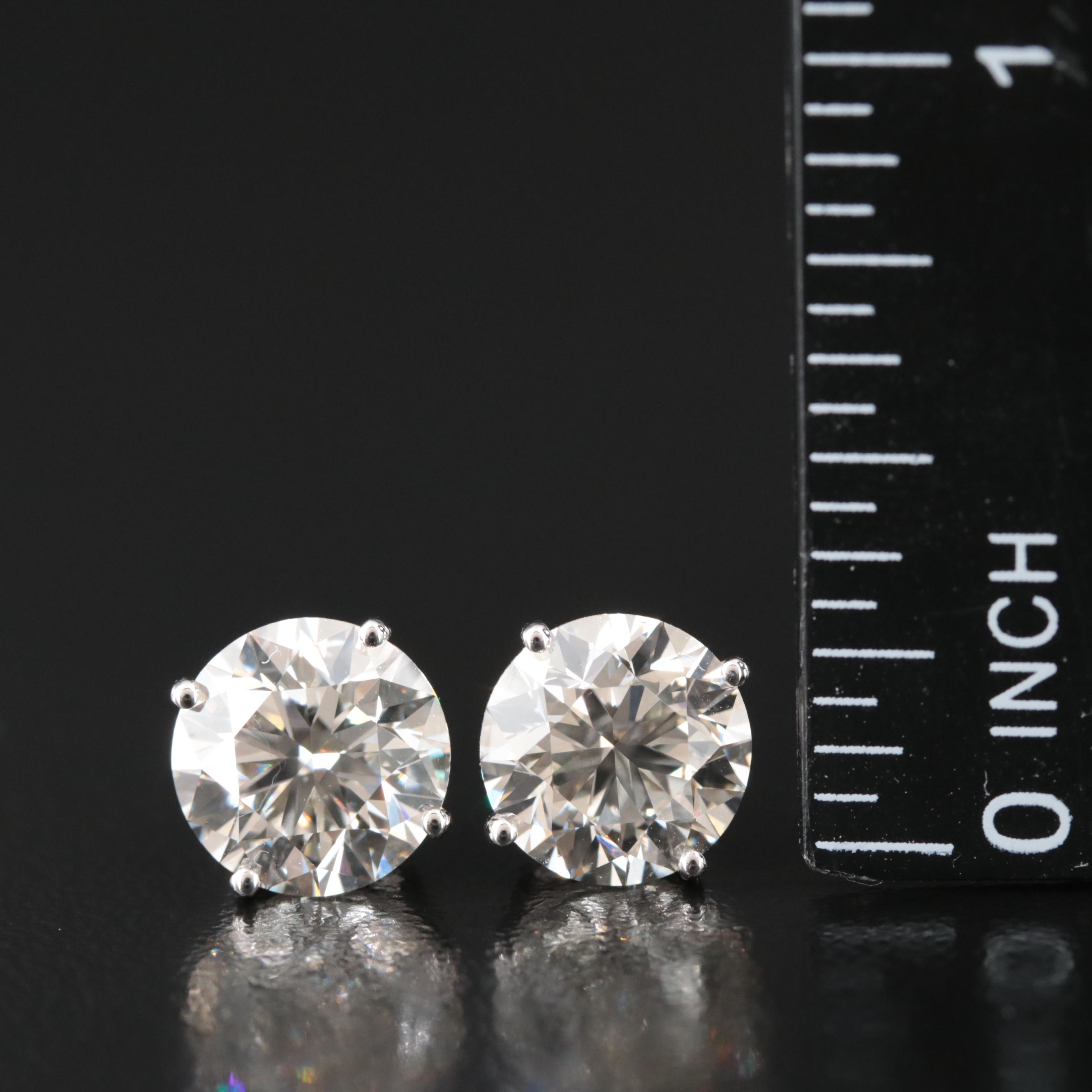 14K 5.44 CTW Lab Grown Diamond Stud Earrings