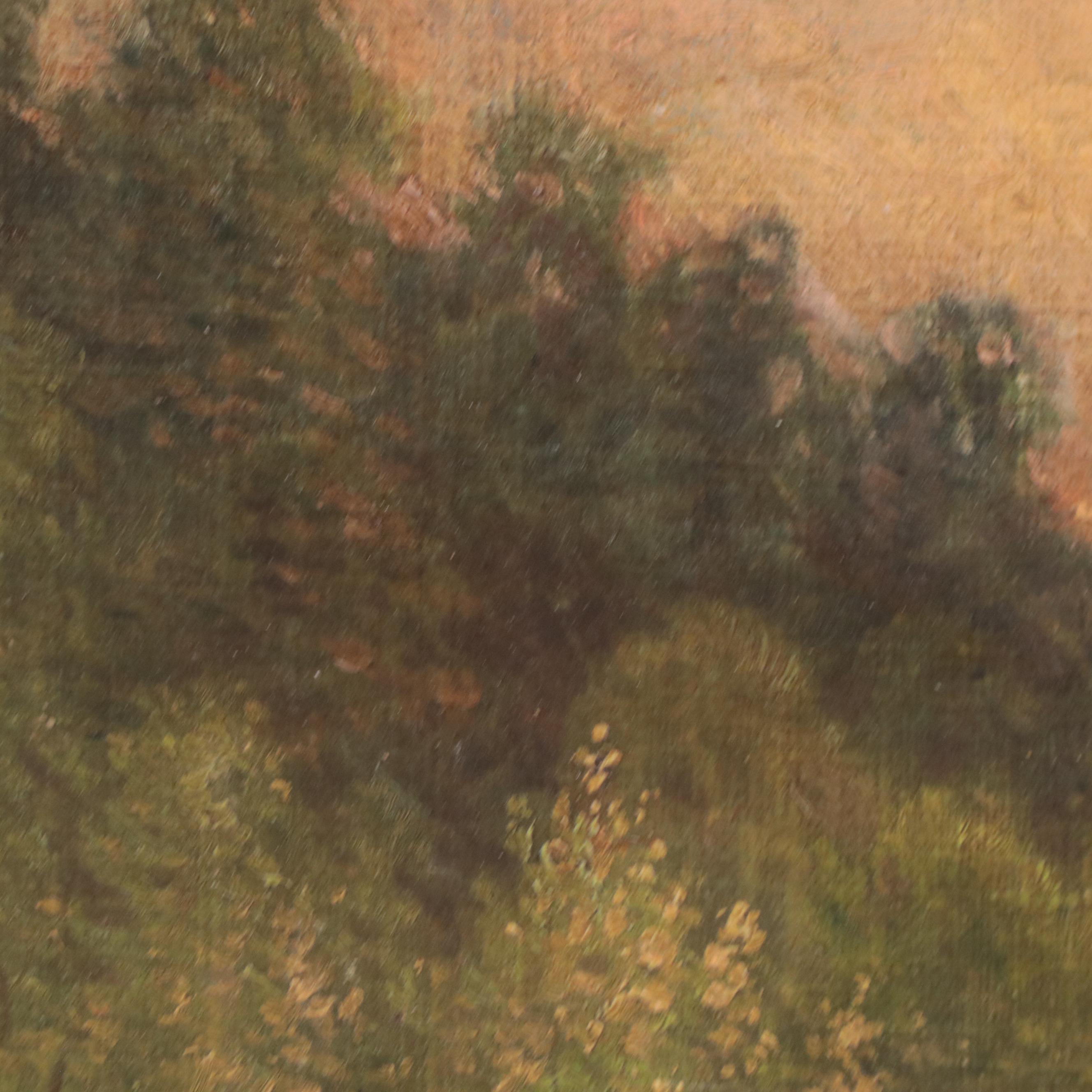 Hugh Huntington Howard Tonalist Landscape Oil Painting, Circa 1900