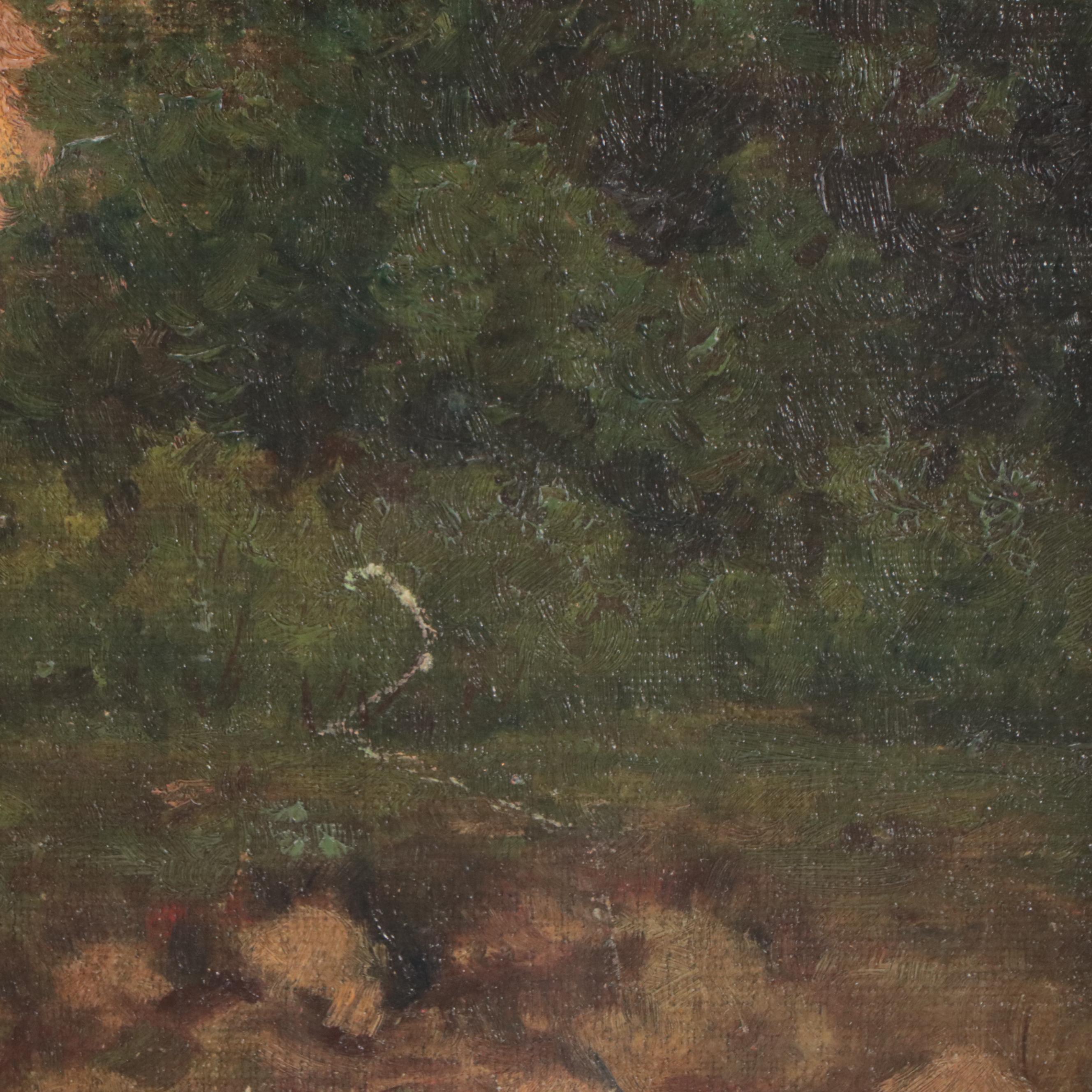 Hugh Huntington Howard Tonalist Landscape Oil Painting, Circa 1900
