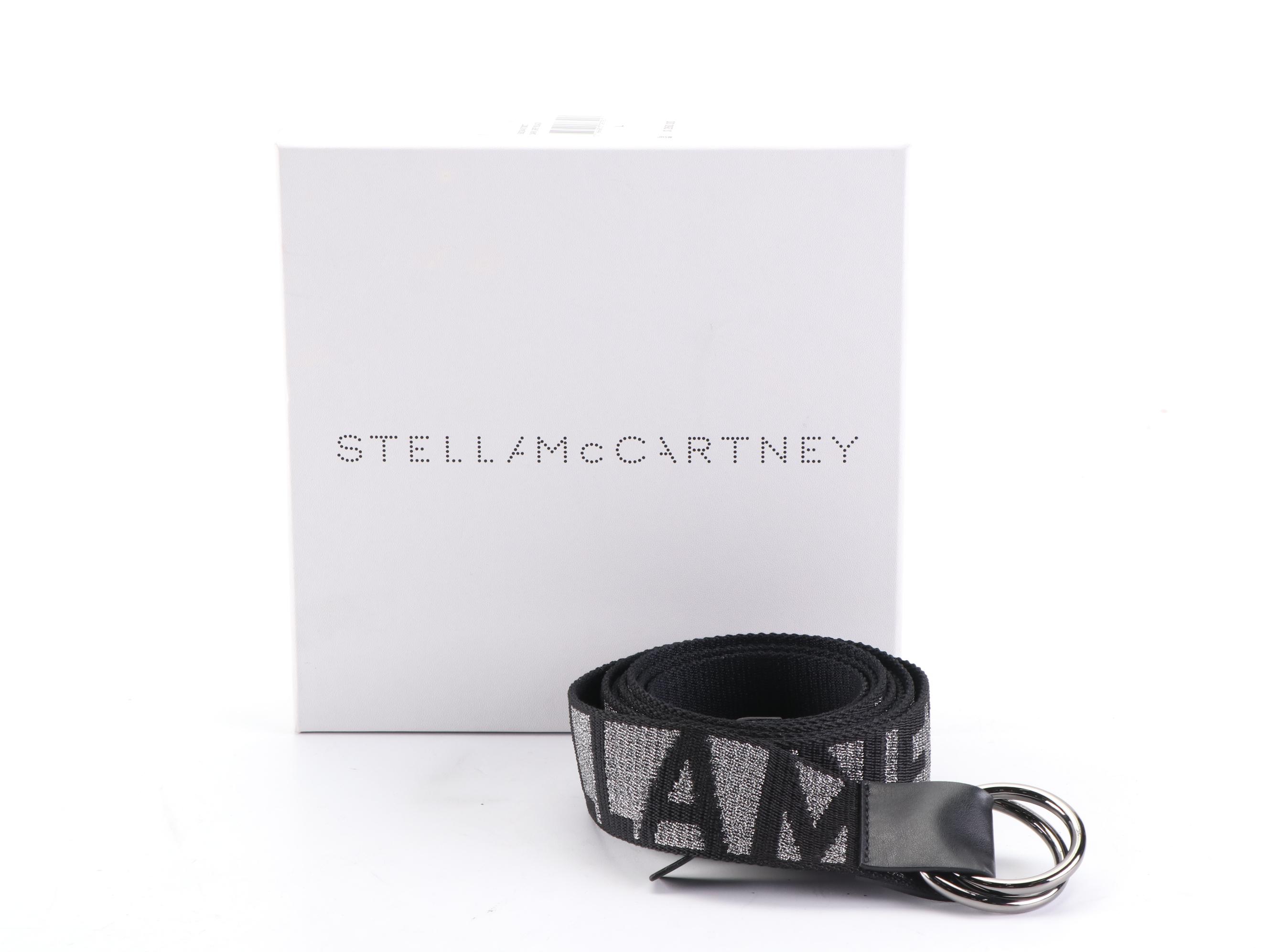 Stella McCartney Web Strap Belt with Tory Burch Vail and Patos Slide Sandals