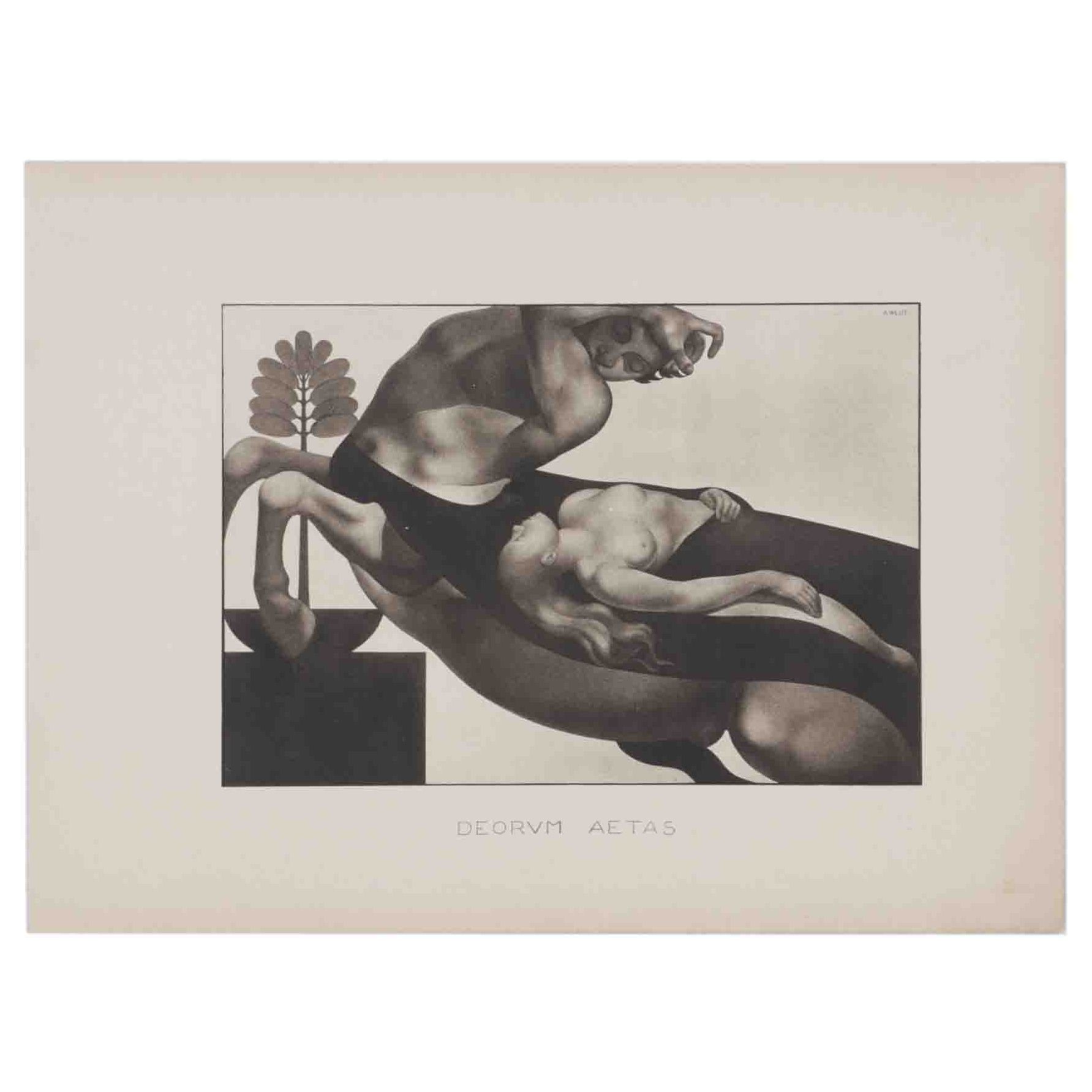 Aldolfo Wildt Photogravure "Deorum Aetas," 1926