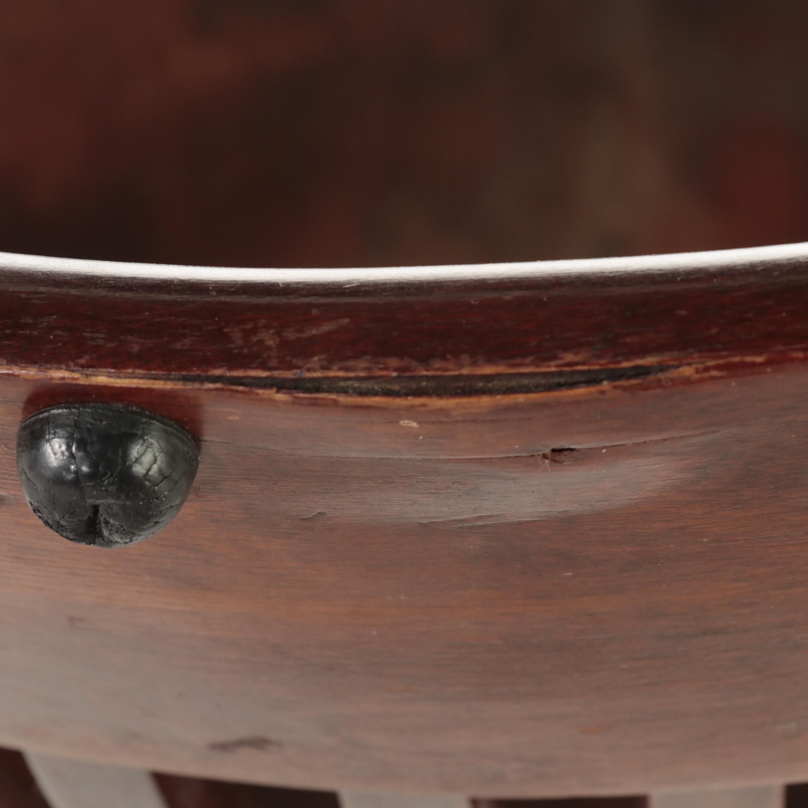 B. L. Marble Chair Co. Wooden Banker's Chair, Early to Mid 20th Century