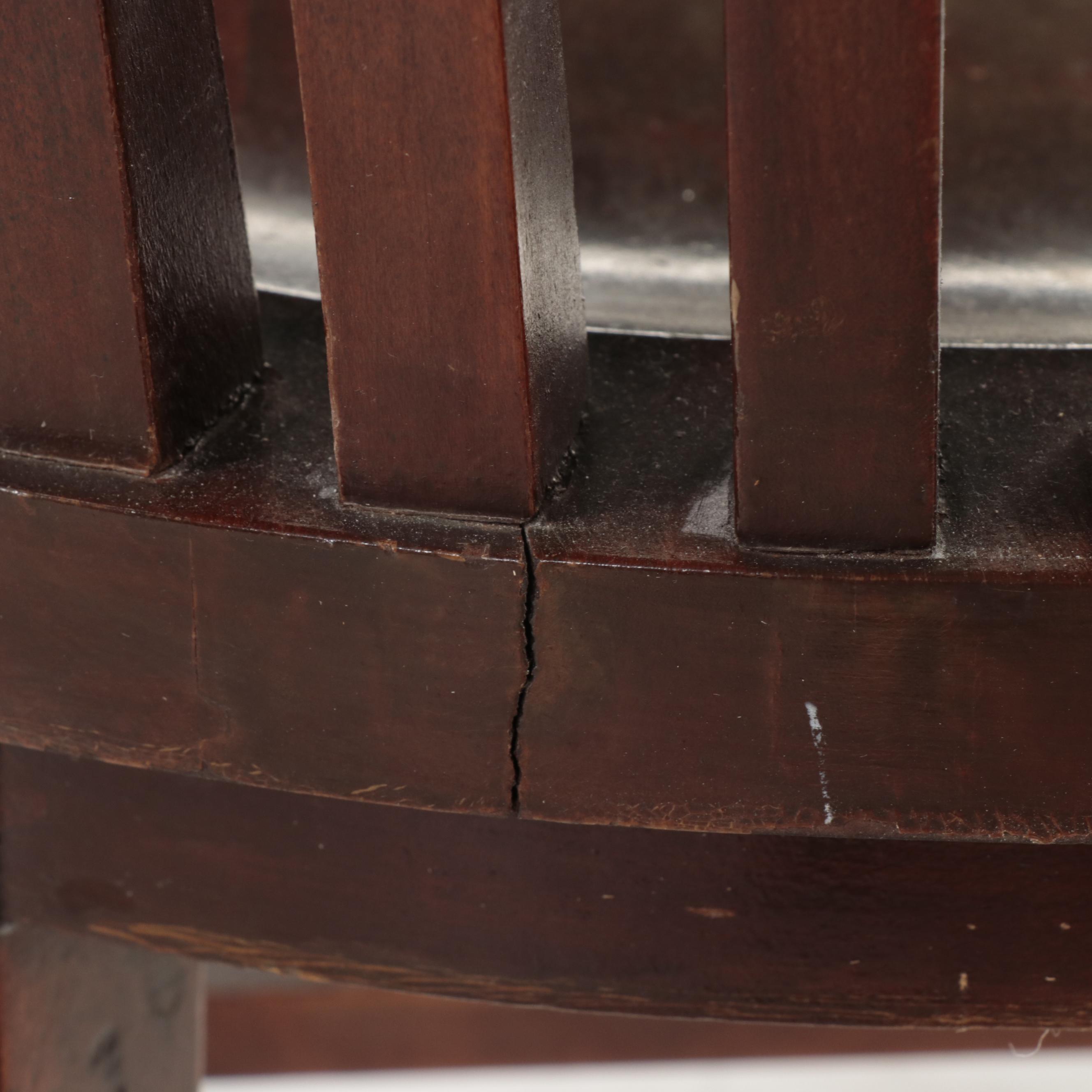 B. L. Marble Chair Co. Wooden Banker's Chair, Early to Mid 20th Century