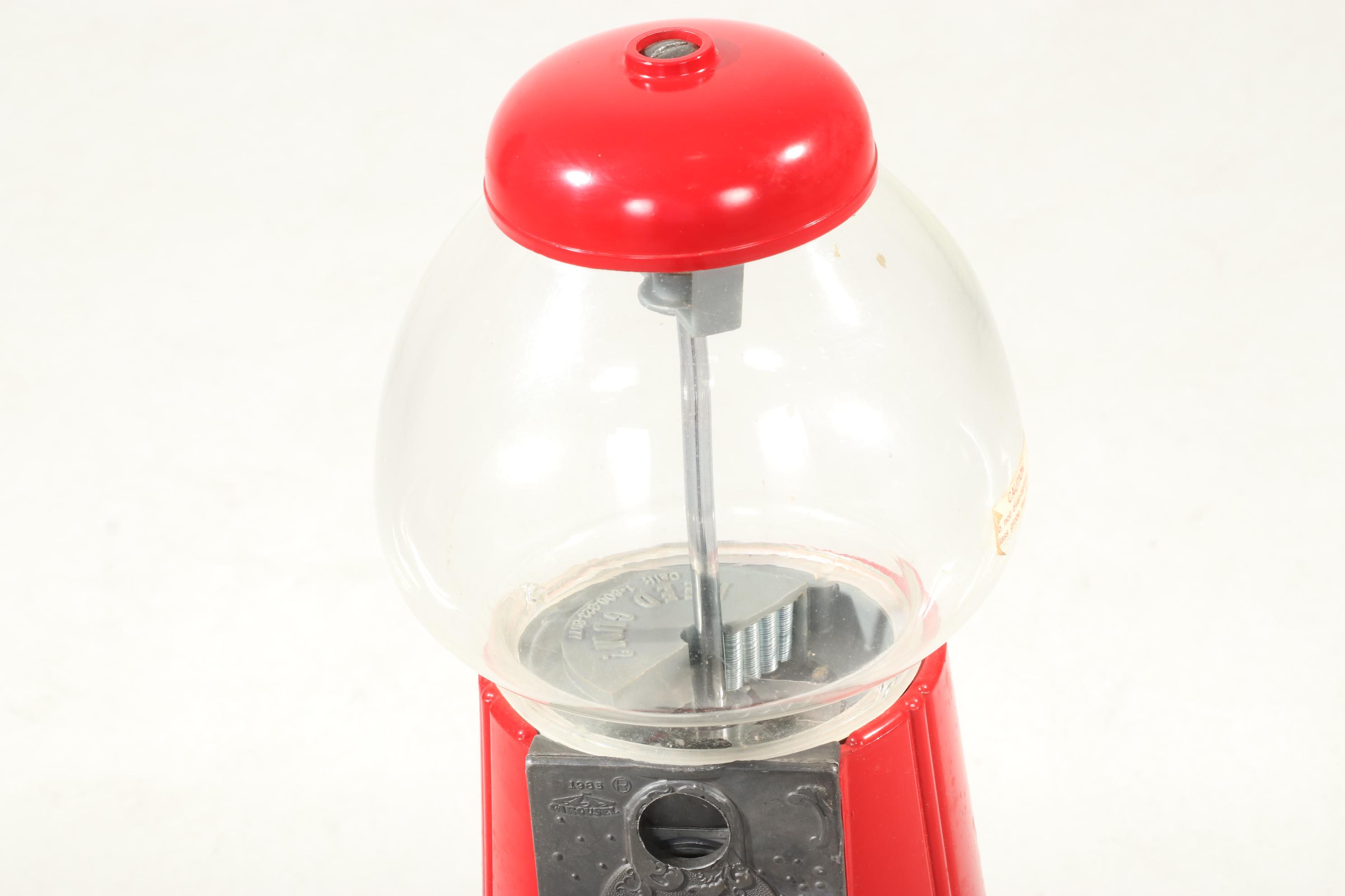 Leaf Inc. Carousel Cast Iron and Glass Gumball Machine on Stand