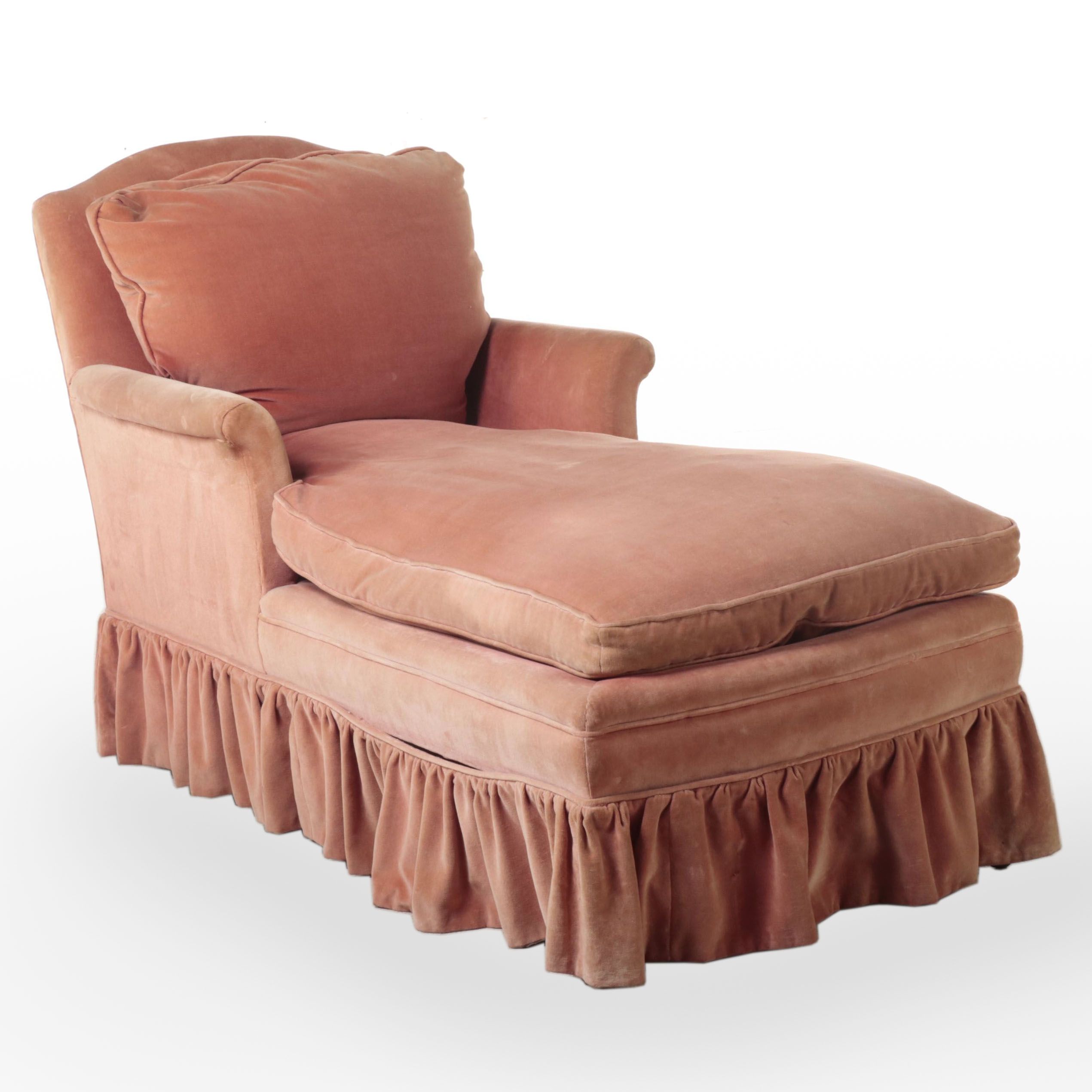 Louis XVI Style Custom-Upholstered Chasie Lounge, 20th Century