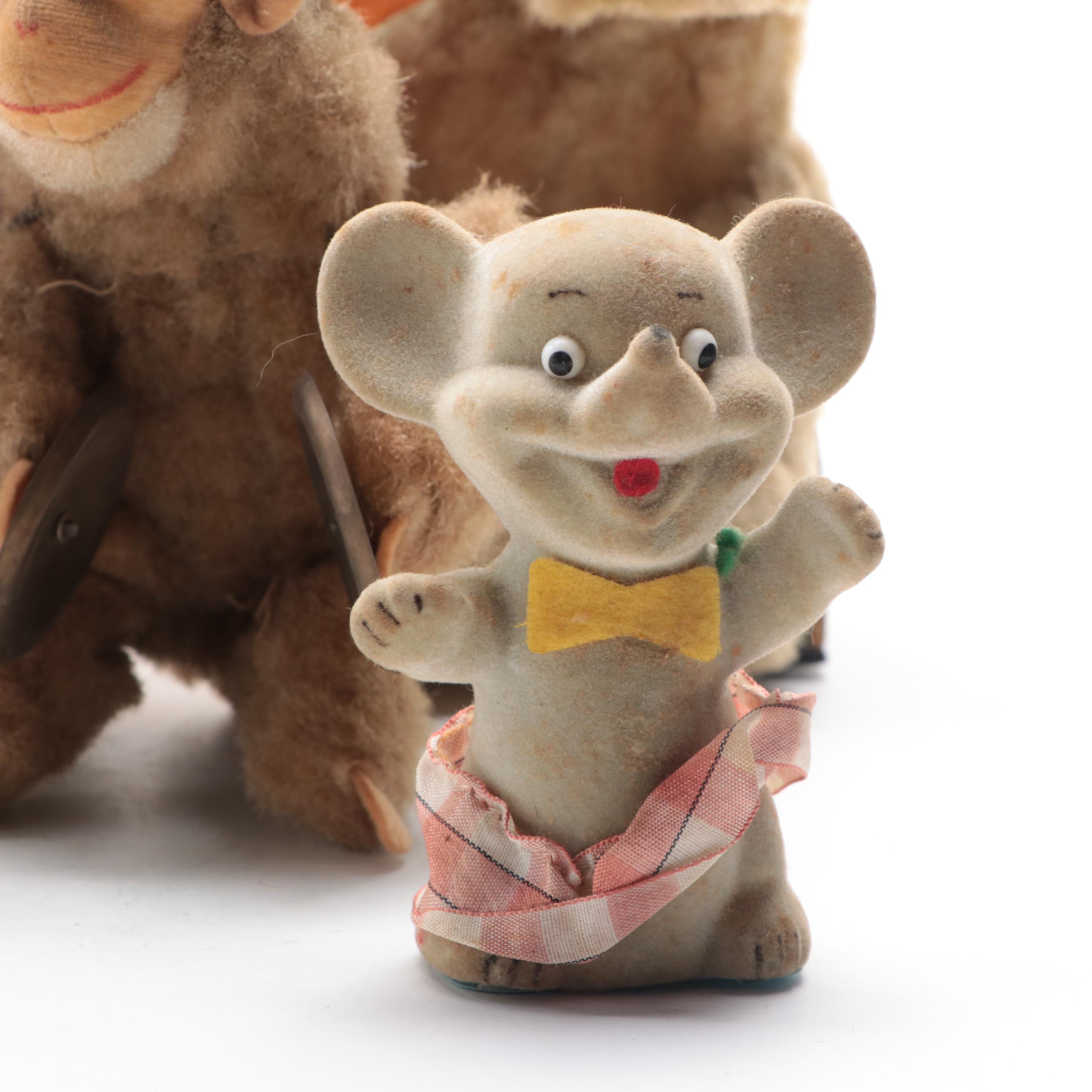 C.K. Japanese Cymbal Banging Monkey Toy with Rabbit and Other Wind-Up Toys