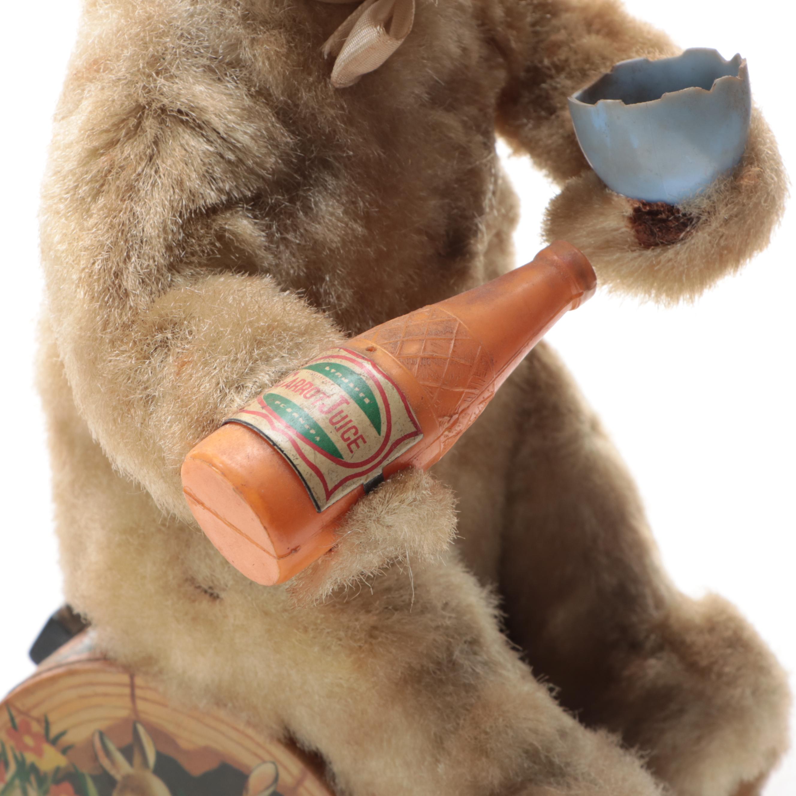 C.K. Japanese Cymbal Banging Monkey Toy with Rabbit and Other Wind-Up Toys