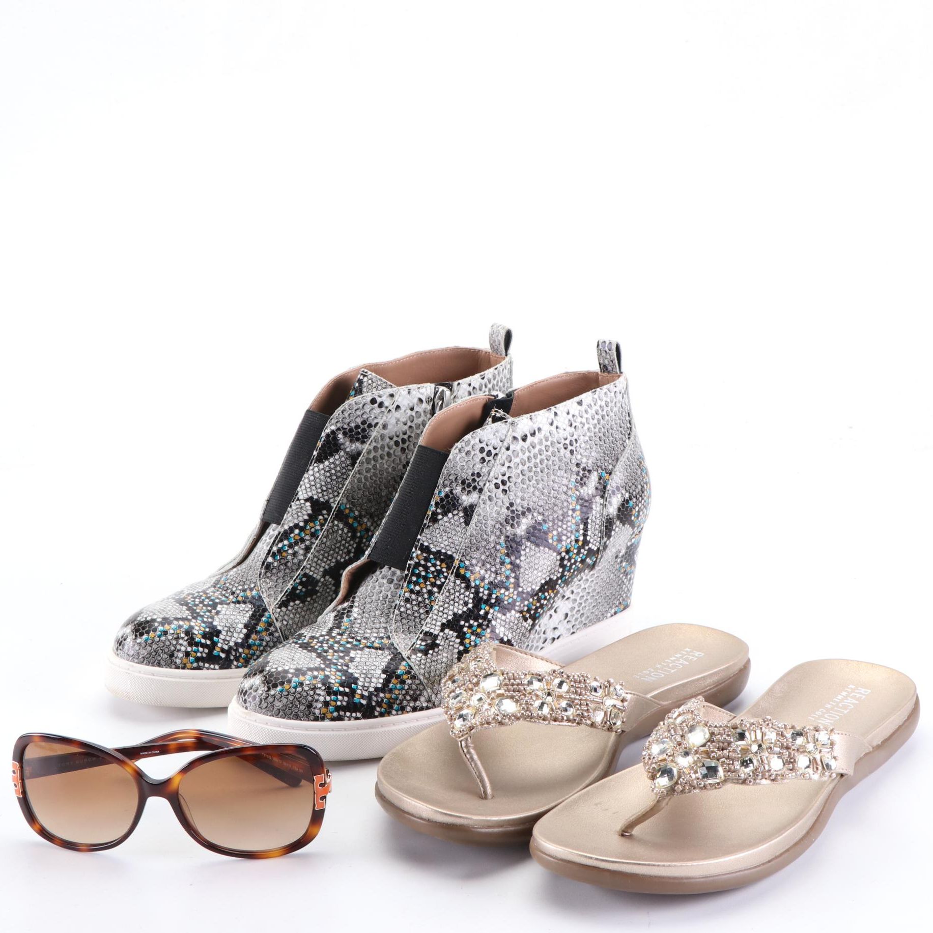 Kenneth Cole Thong Sandals, Paolo Wedge Ankle Boots, Tory Burch Sunglasses