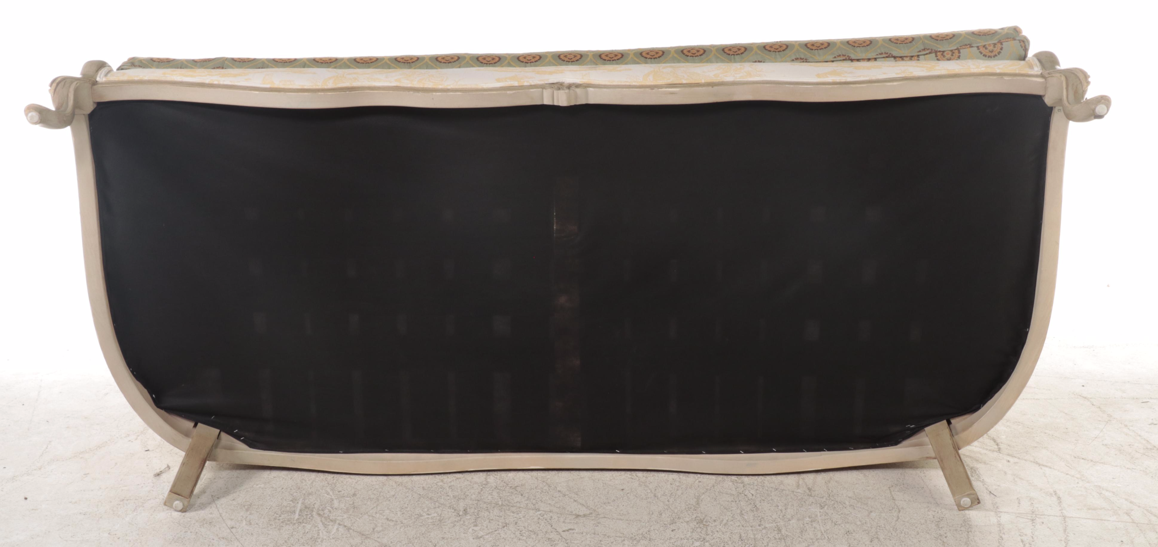 Pierre Deux Louis XV Style Toile and Fine Fabric Upholstered Canapé