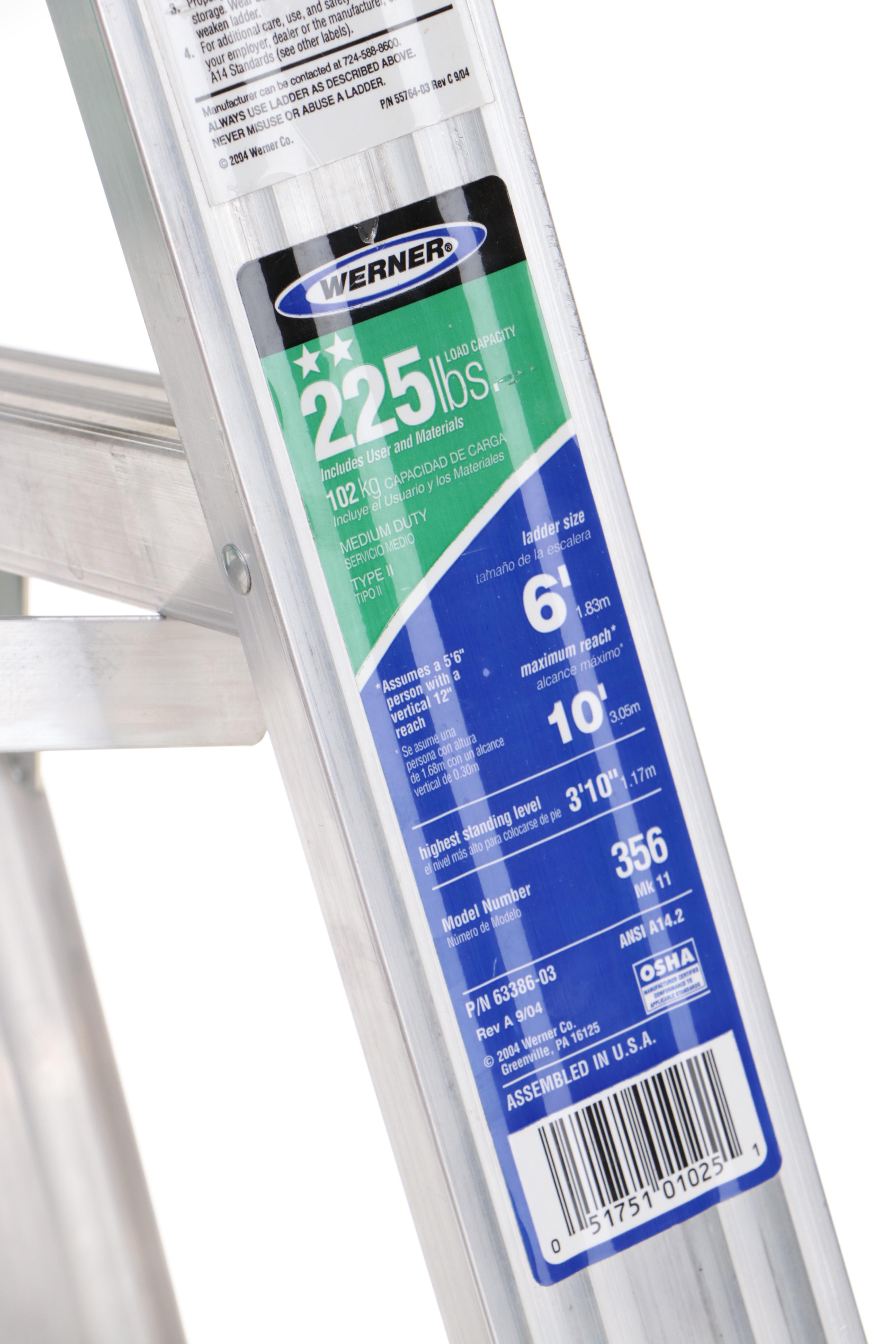 Werner 6' Aluminum Step Ladder