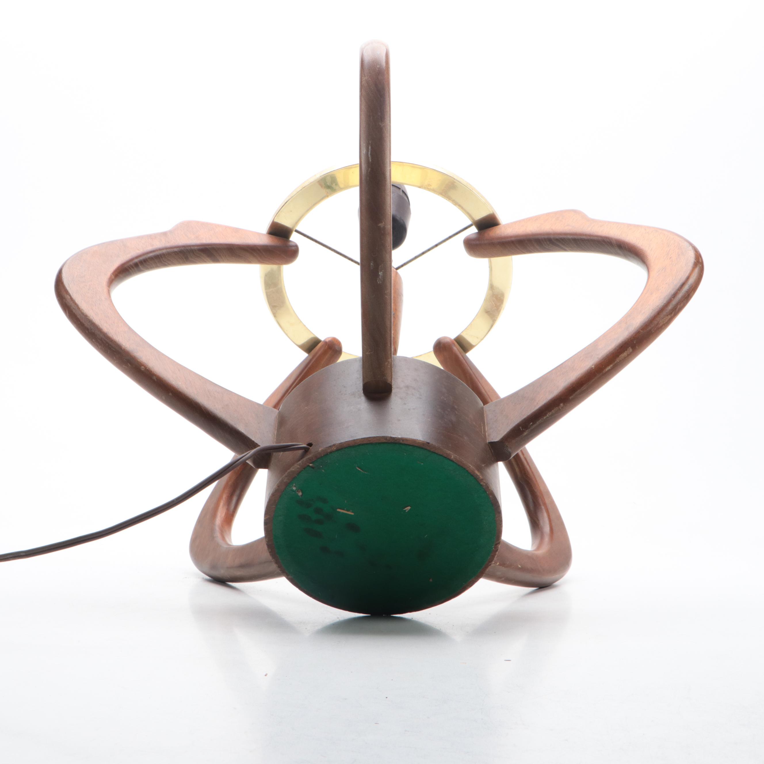 Arthur Jacobs for Modeline Mid Century Modern Walnut Cage Table Lamp