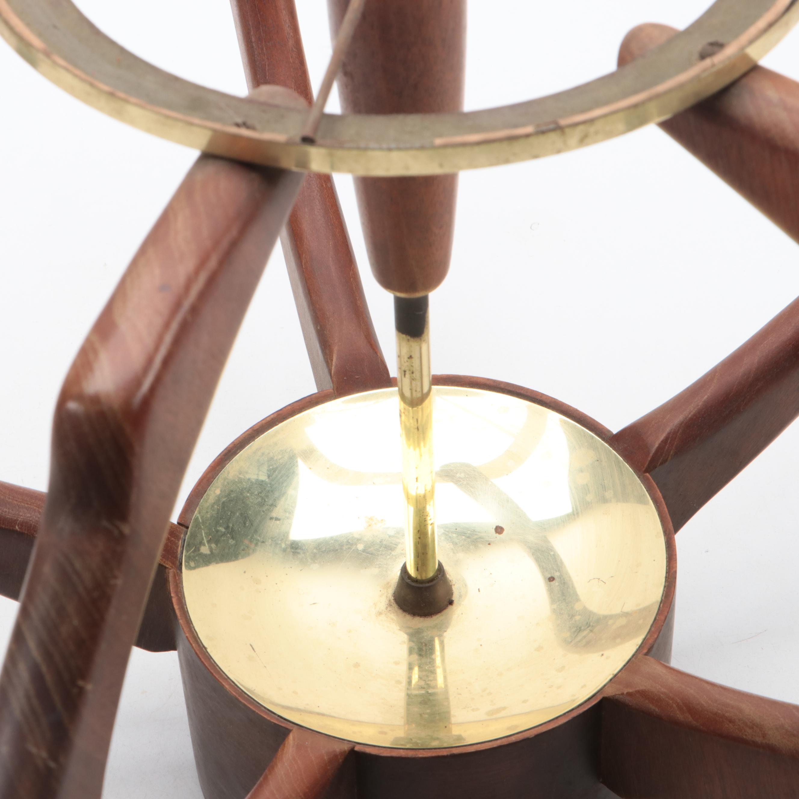 Arthur Jacobs for Modeline Mid Century Modern Walnut Cage Table Lamp