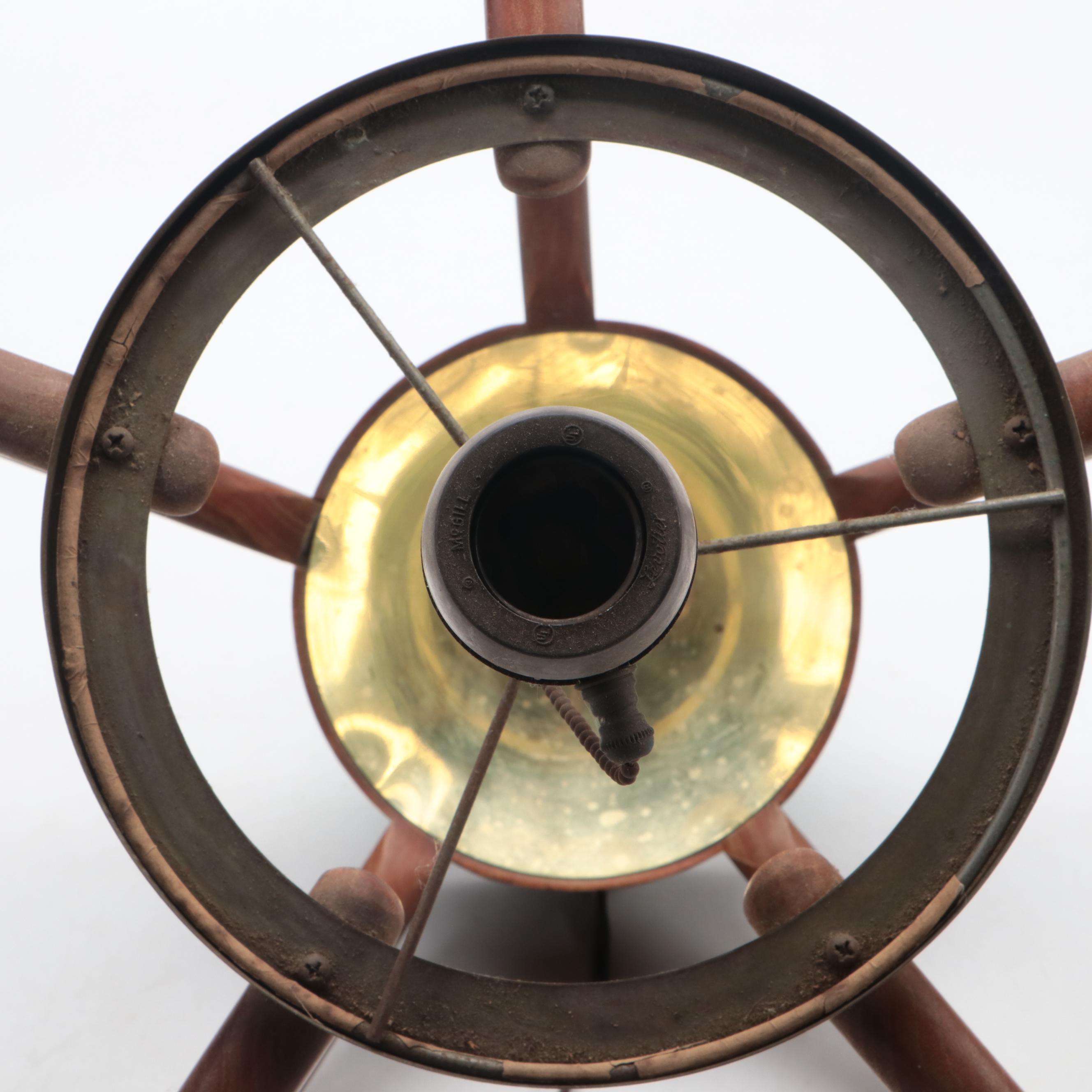 Arthur Jacobs for Modeline Mid Century Modern Walnut Cage Table Lamp