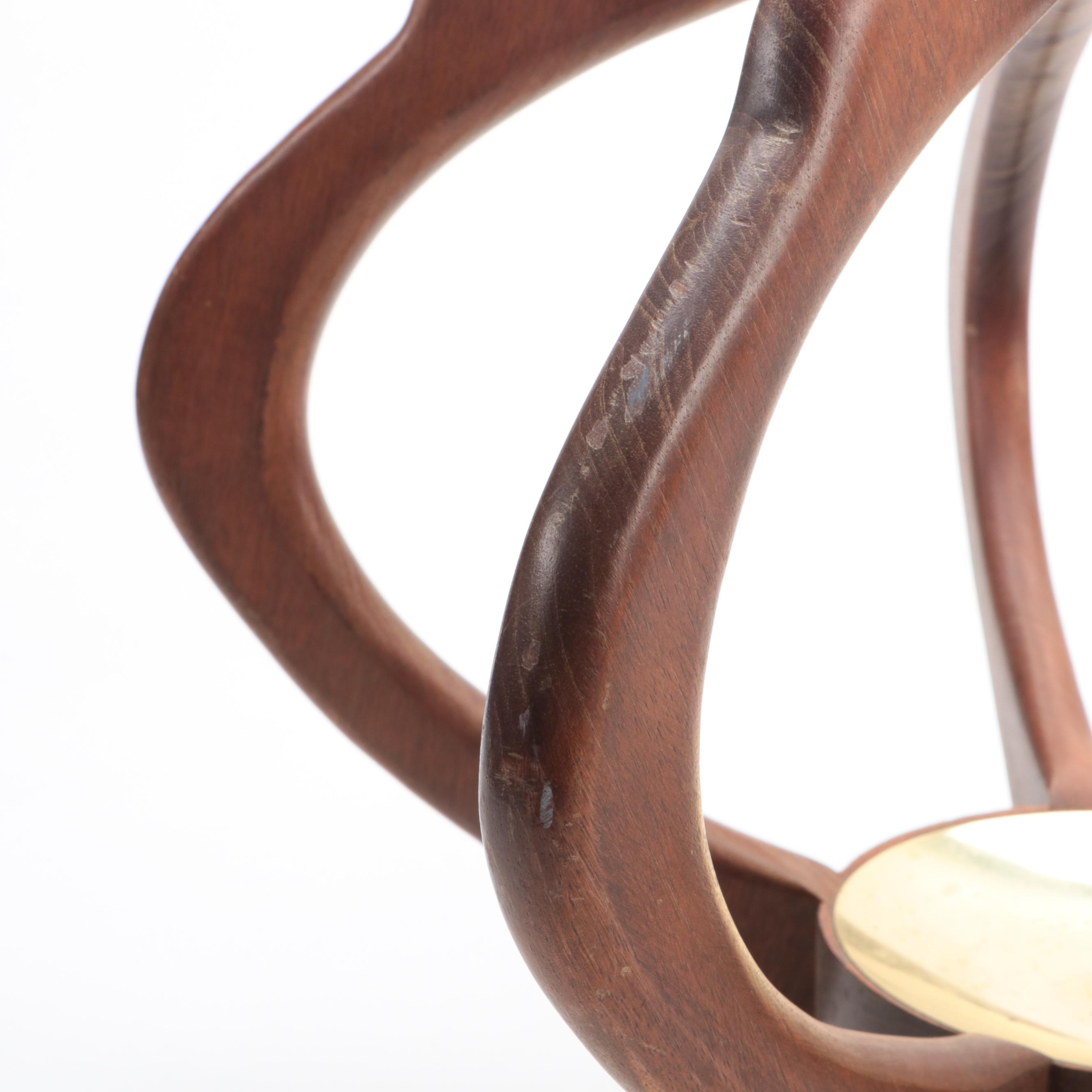 Arthur Jacobs for Modeline Mid Century Modern Walnut Cage Table Lamp