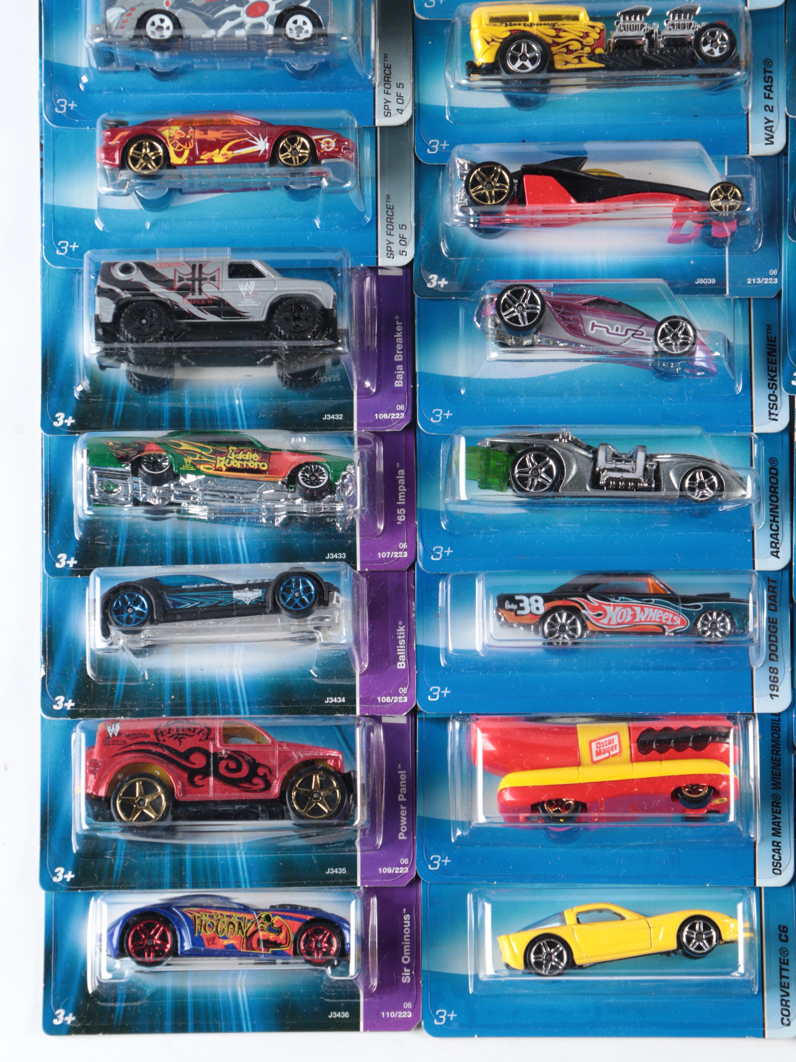 Hot Wheels Spy Force and WWE Series with Other Hot Wheels Diecast Cars