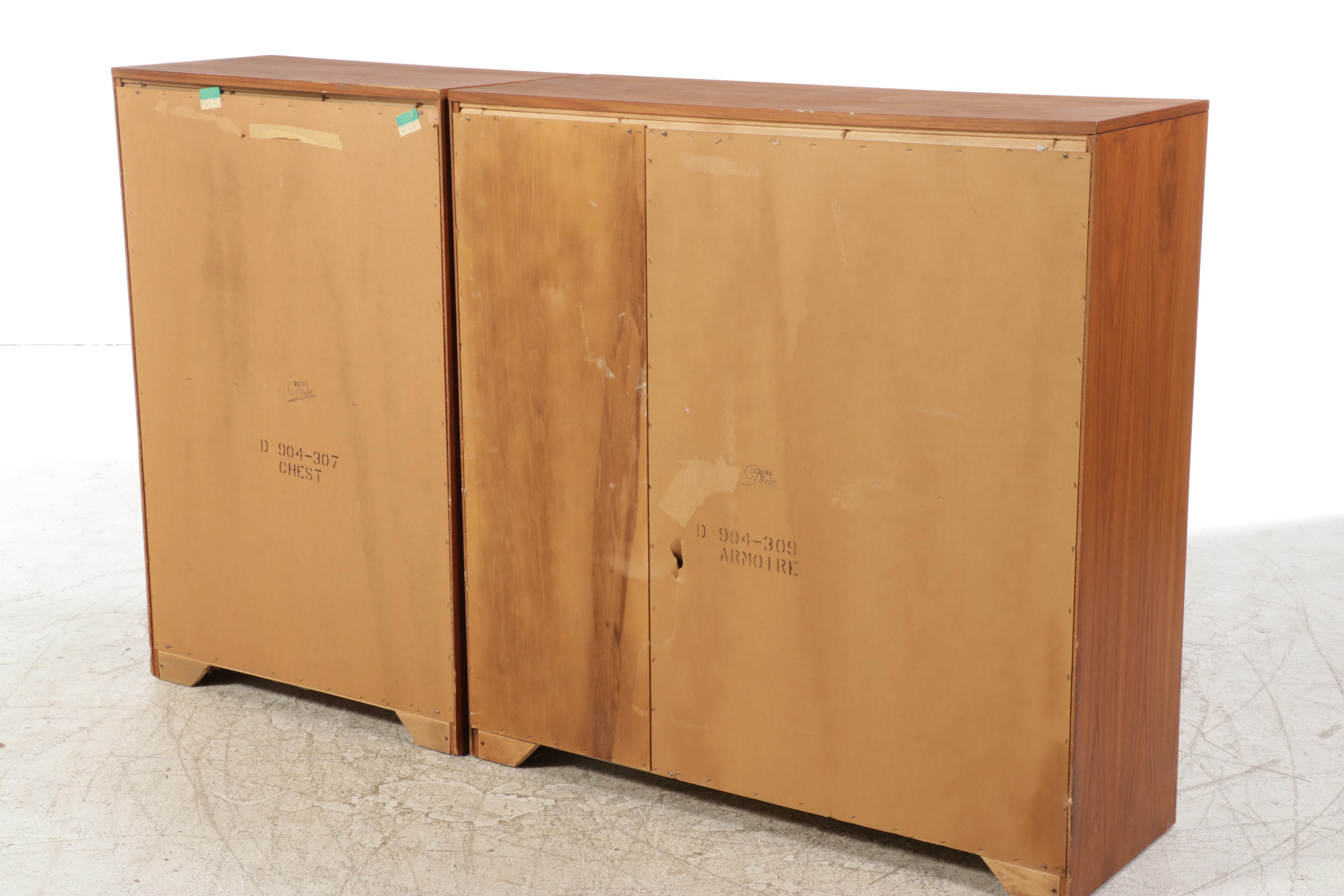 Scova by Dixie Danish Modern Style Teak Double Chest of Drawers