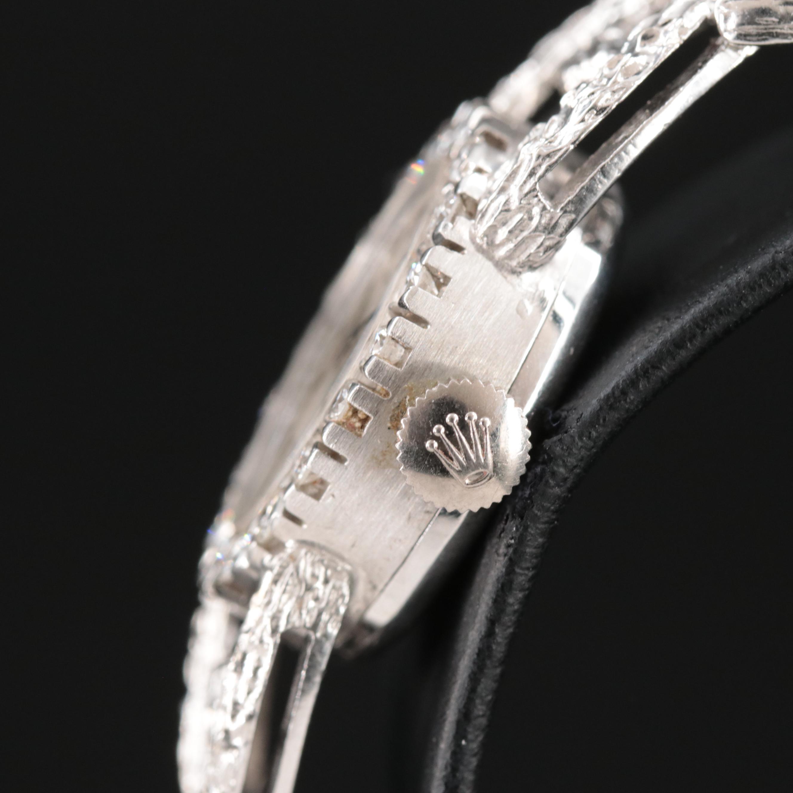 Vintage Rolex 18K and Diamond Manual-Wind Watch