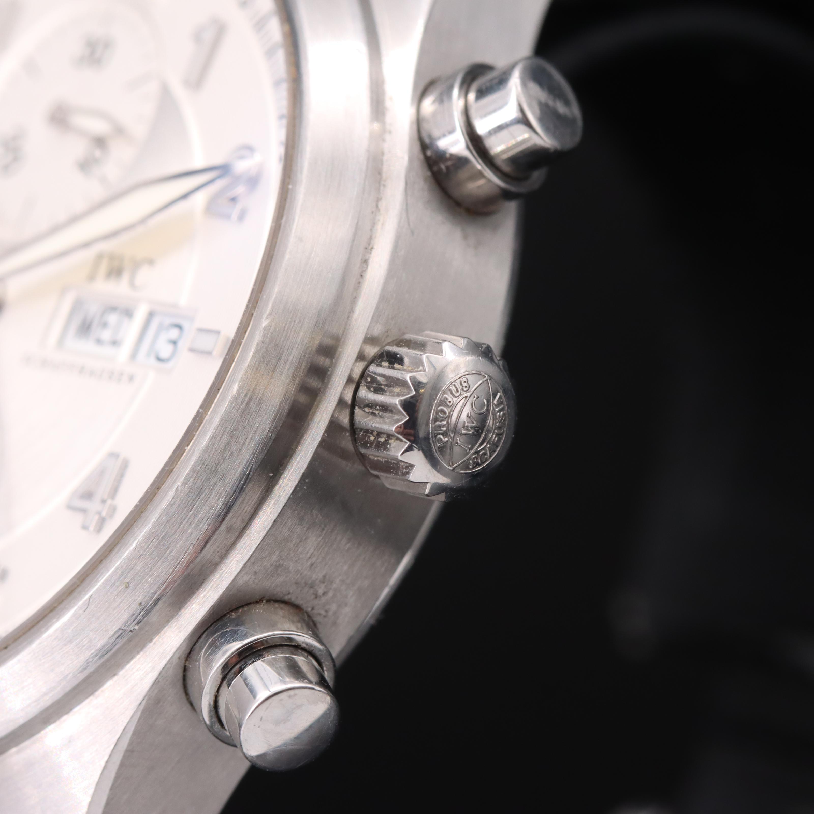 IWC Spitfire Pilot Chronograph Day-Date 42MM Steel Automatic Watch