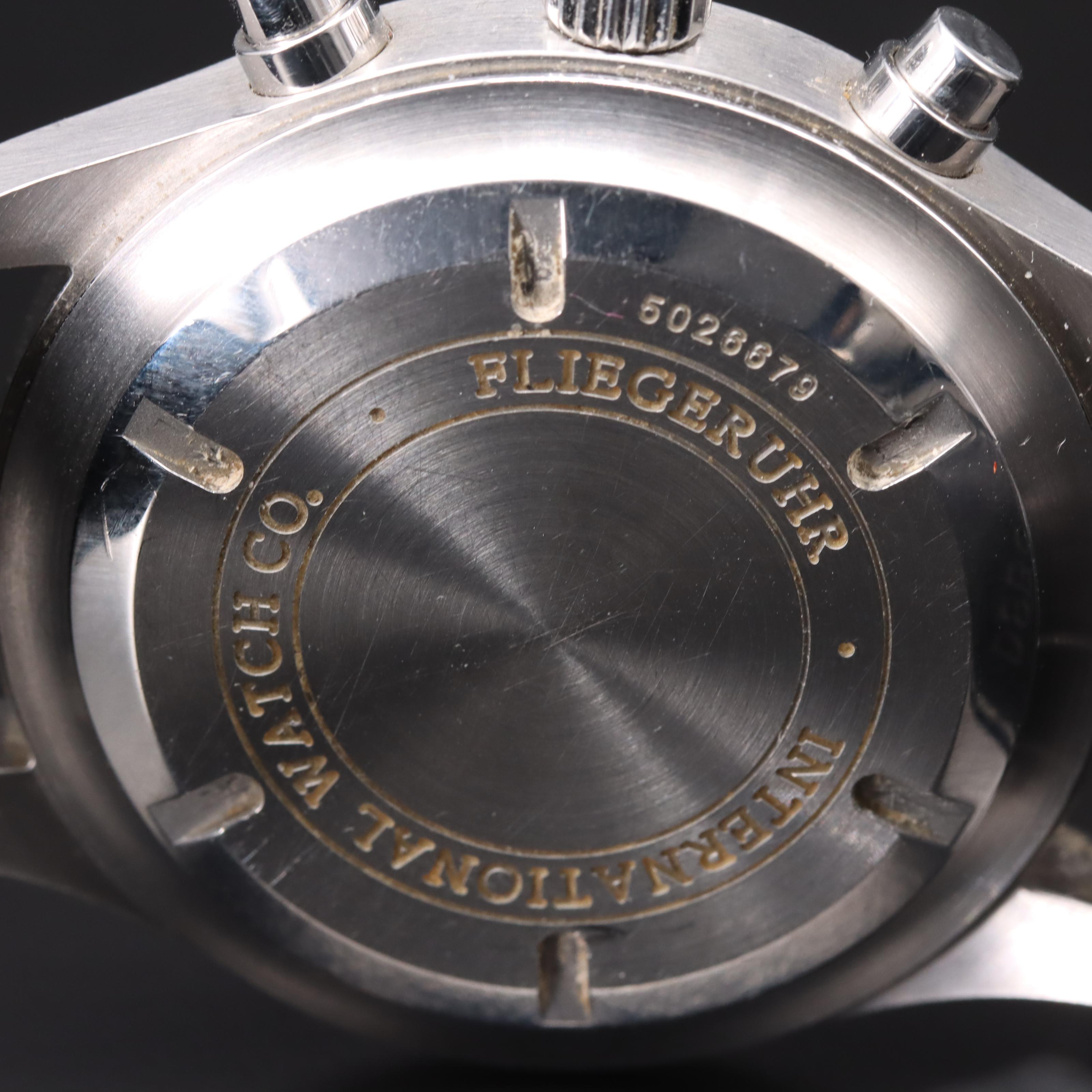 IWC Spitfire Pilot Chronograph Day-Date 42MM Steel Automatic Watch