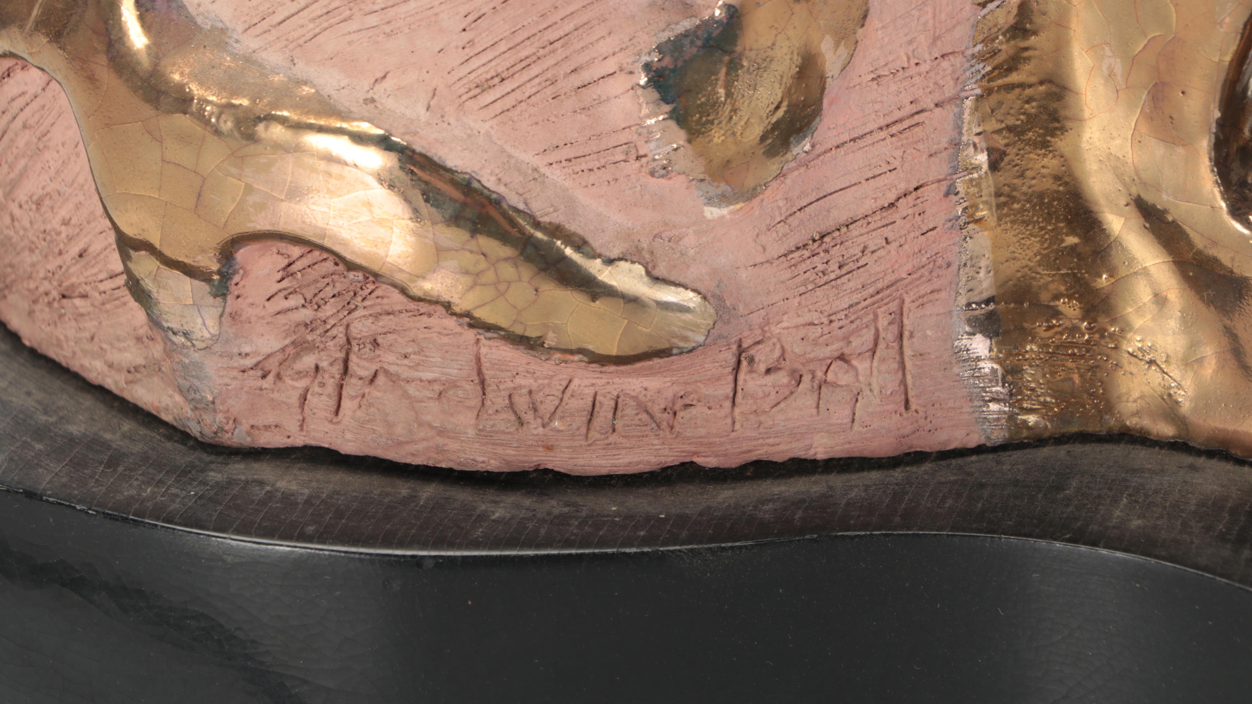 Parcel Gilt and Unglazed Trojan Horse Table Lamp, Mid to Late 20th Century