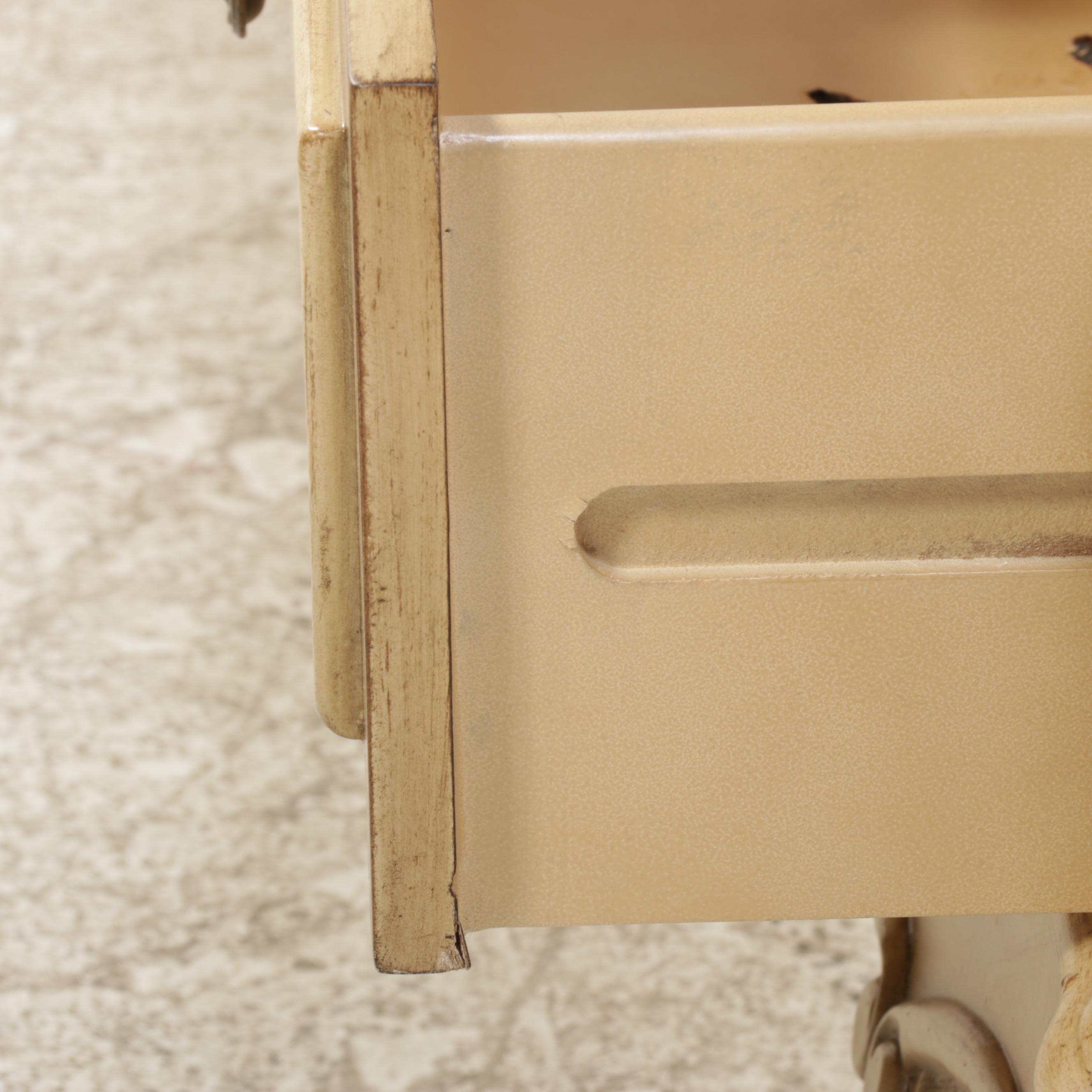 Louis XV Style Cream-Painted Bookcase