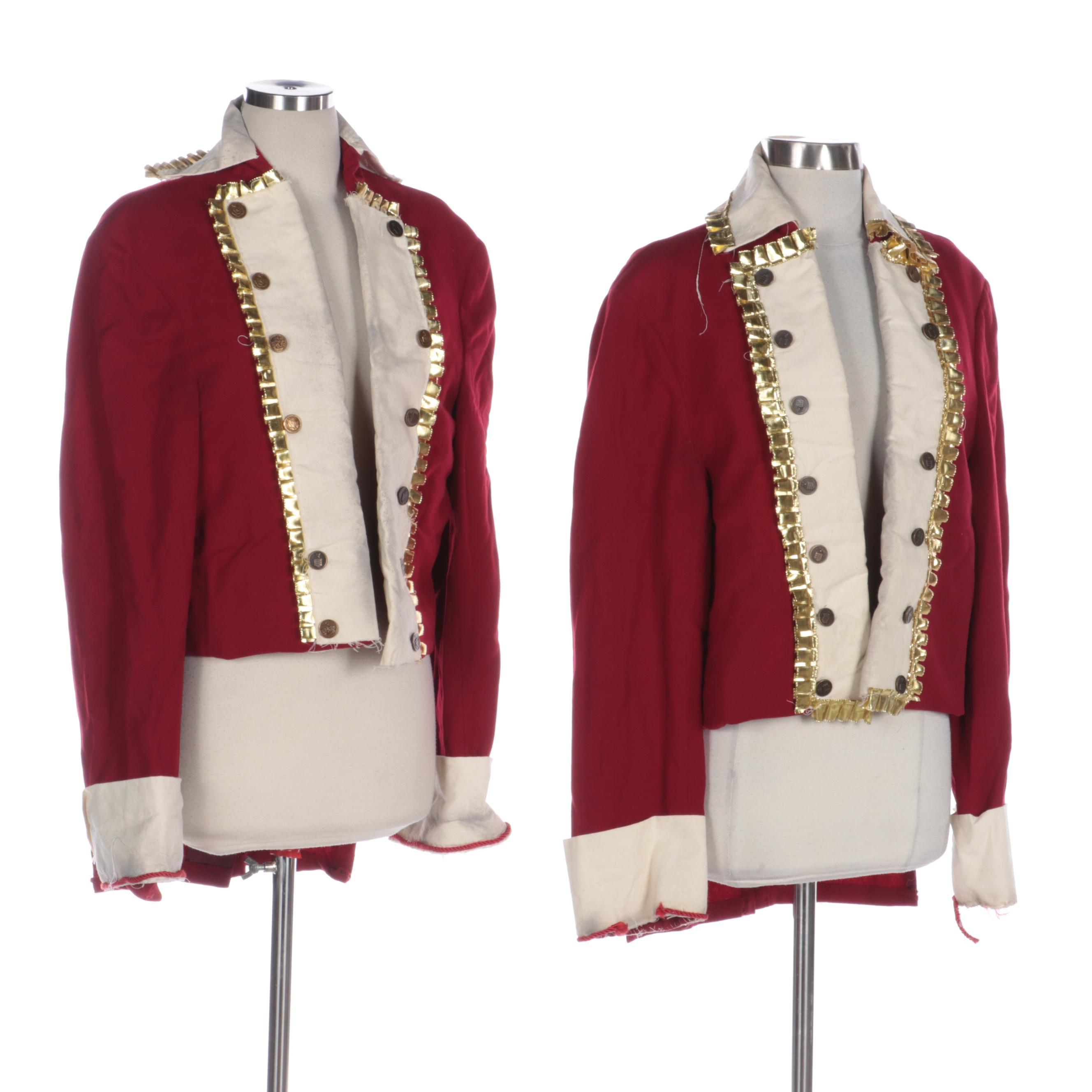 Revolutionary War Style Costume Jackets, Mid-20th Century