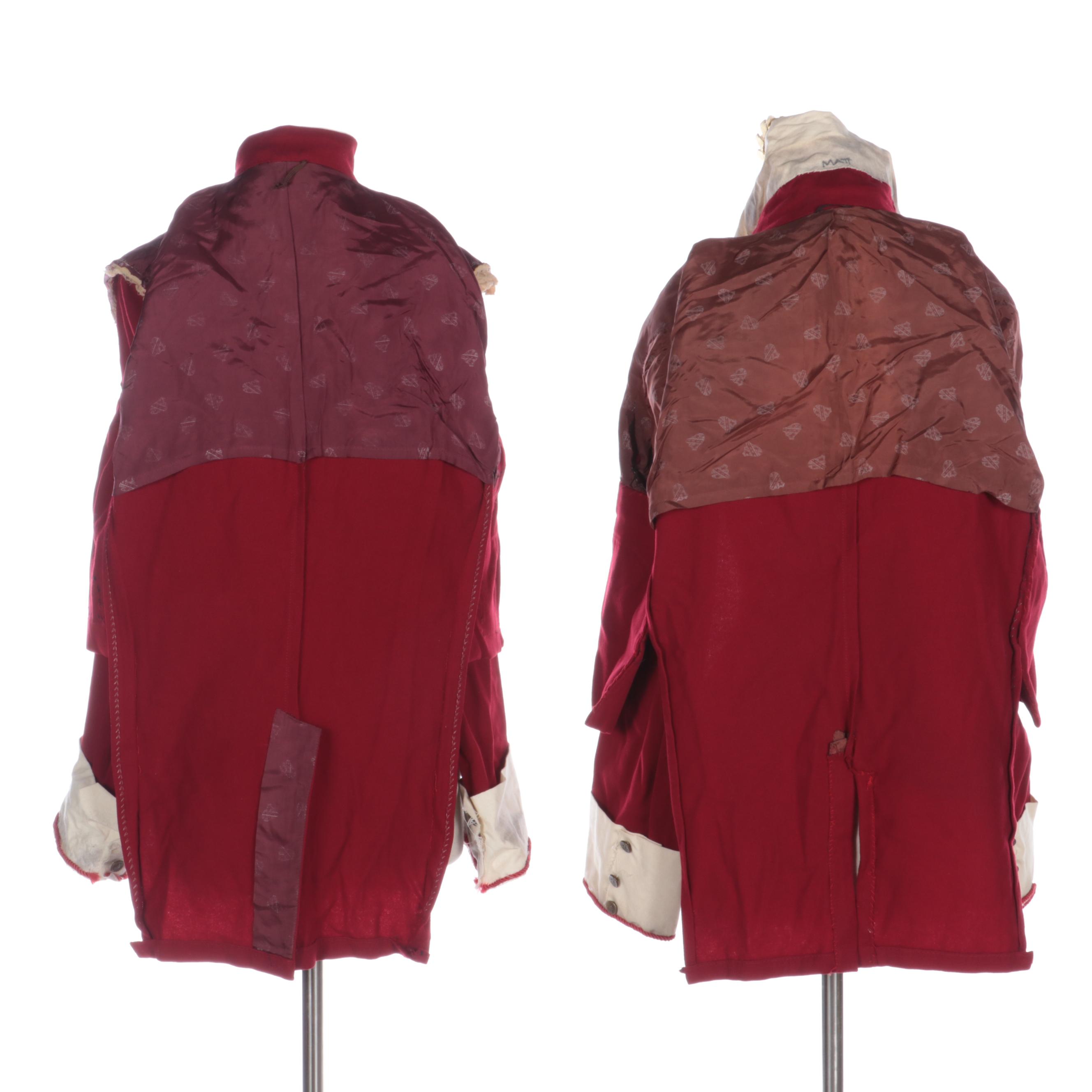 Revolutionary War Style Costume Jackets, Mid-20th Century