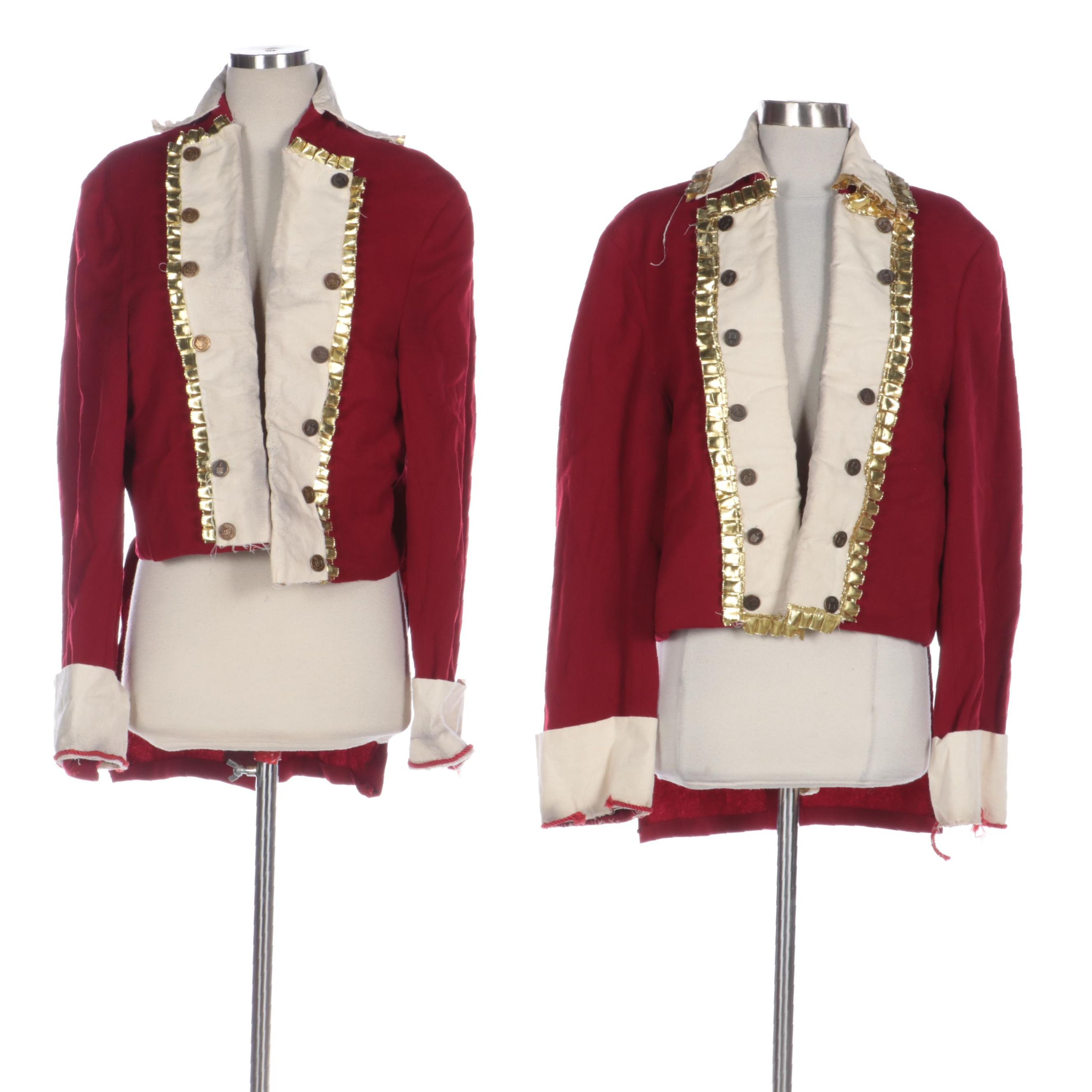 Revolutionary War Style Costume Jackets, Mid-20th Century