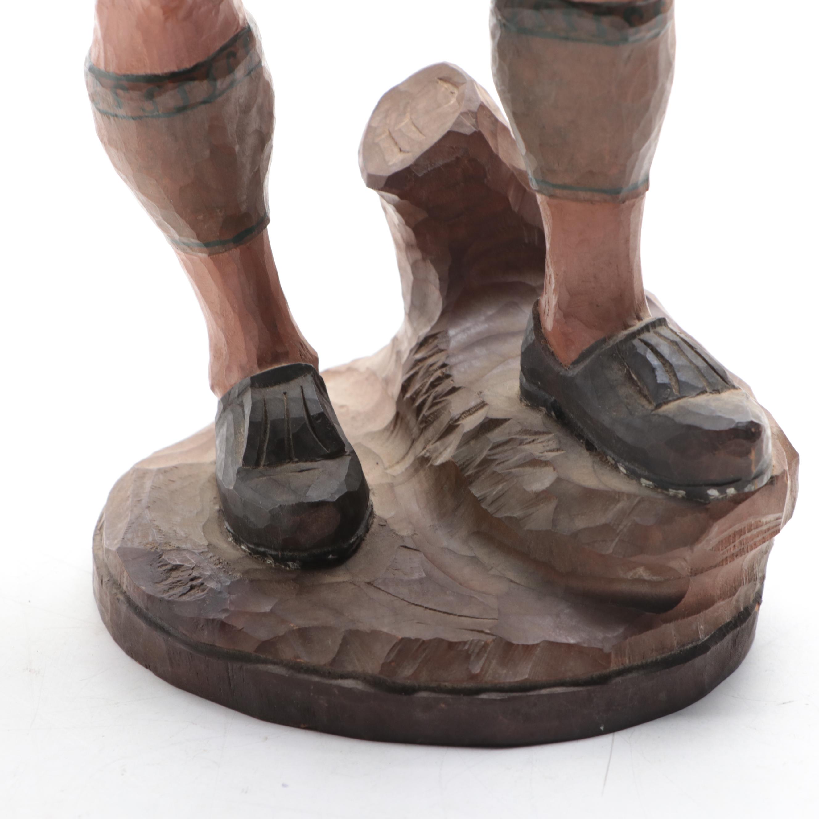 German Carved Wood Figurine