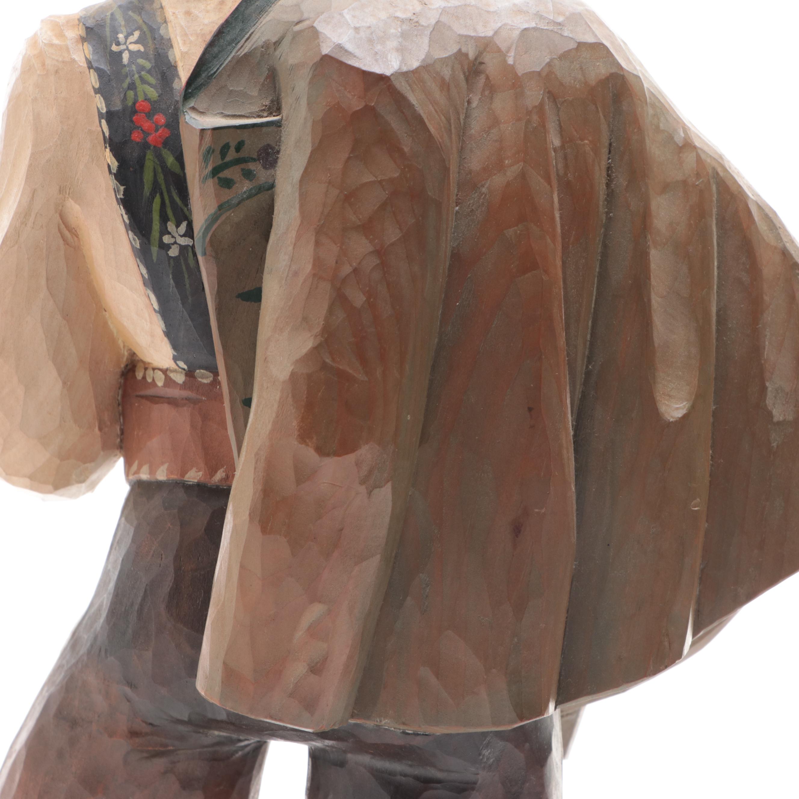 German Carved Wood Figurine