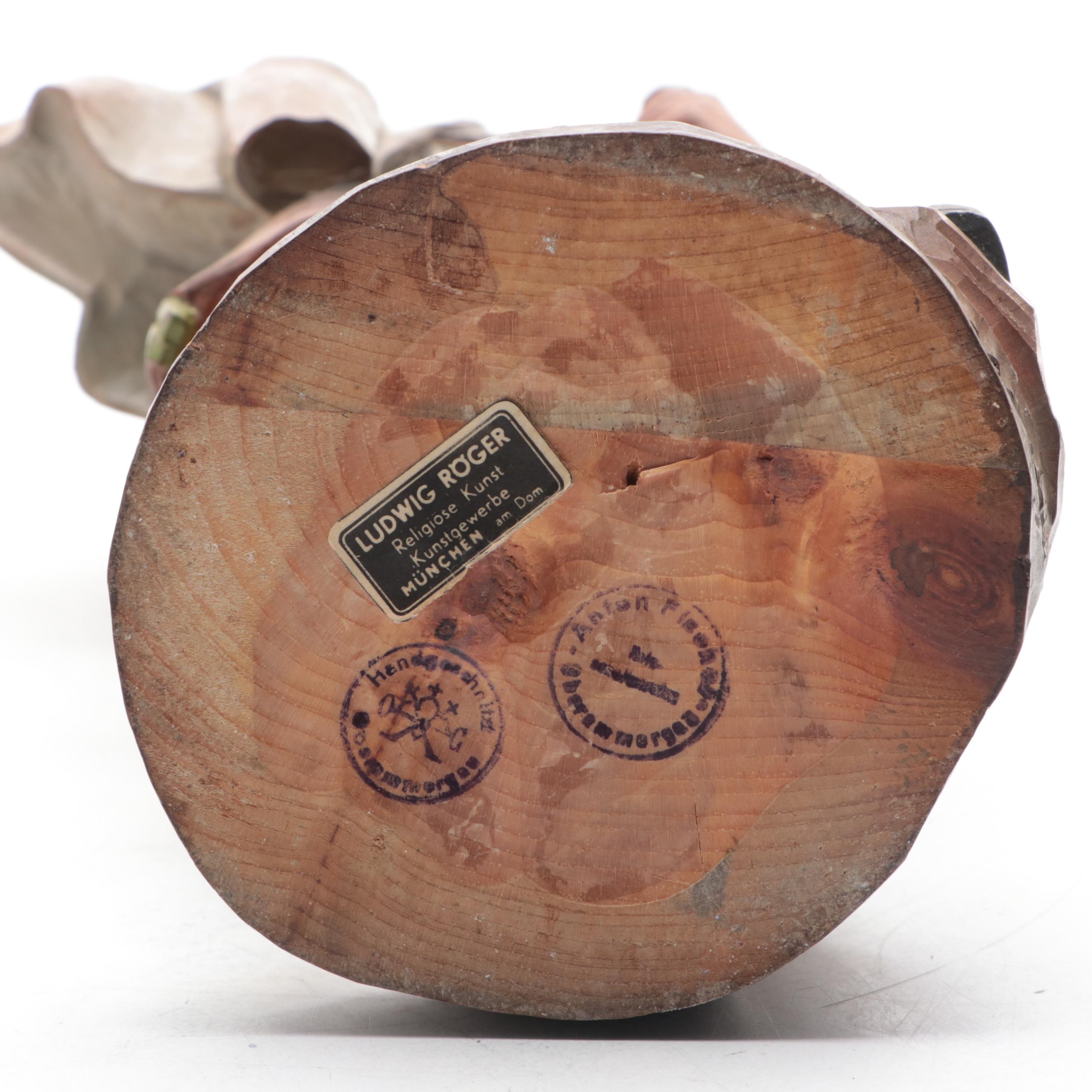 German Carved Wood Figurine