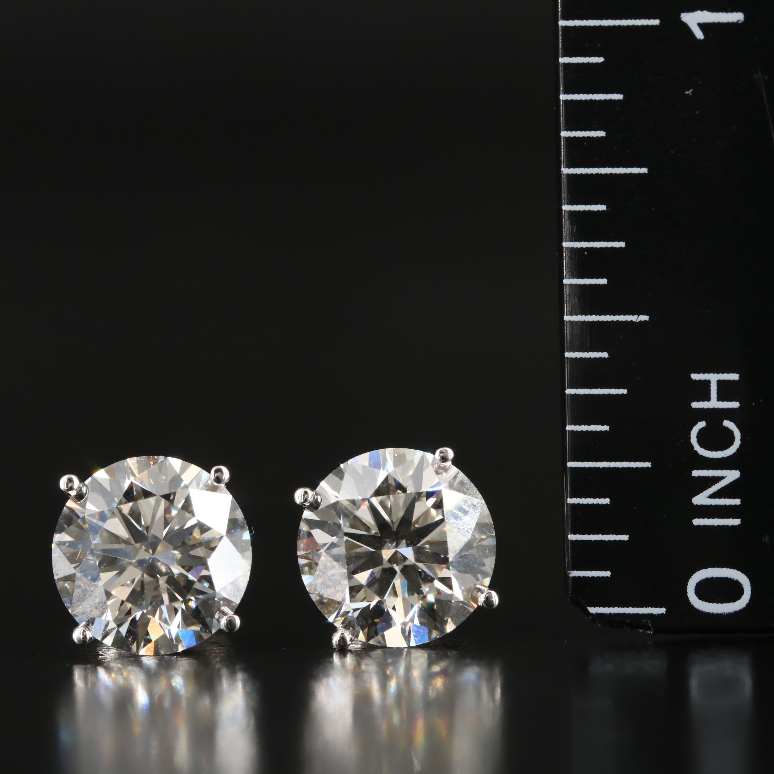 14K 4.78 CTW Lab Grown Diamond Stud Earrings with Online Digital IGI Reports