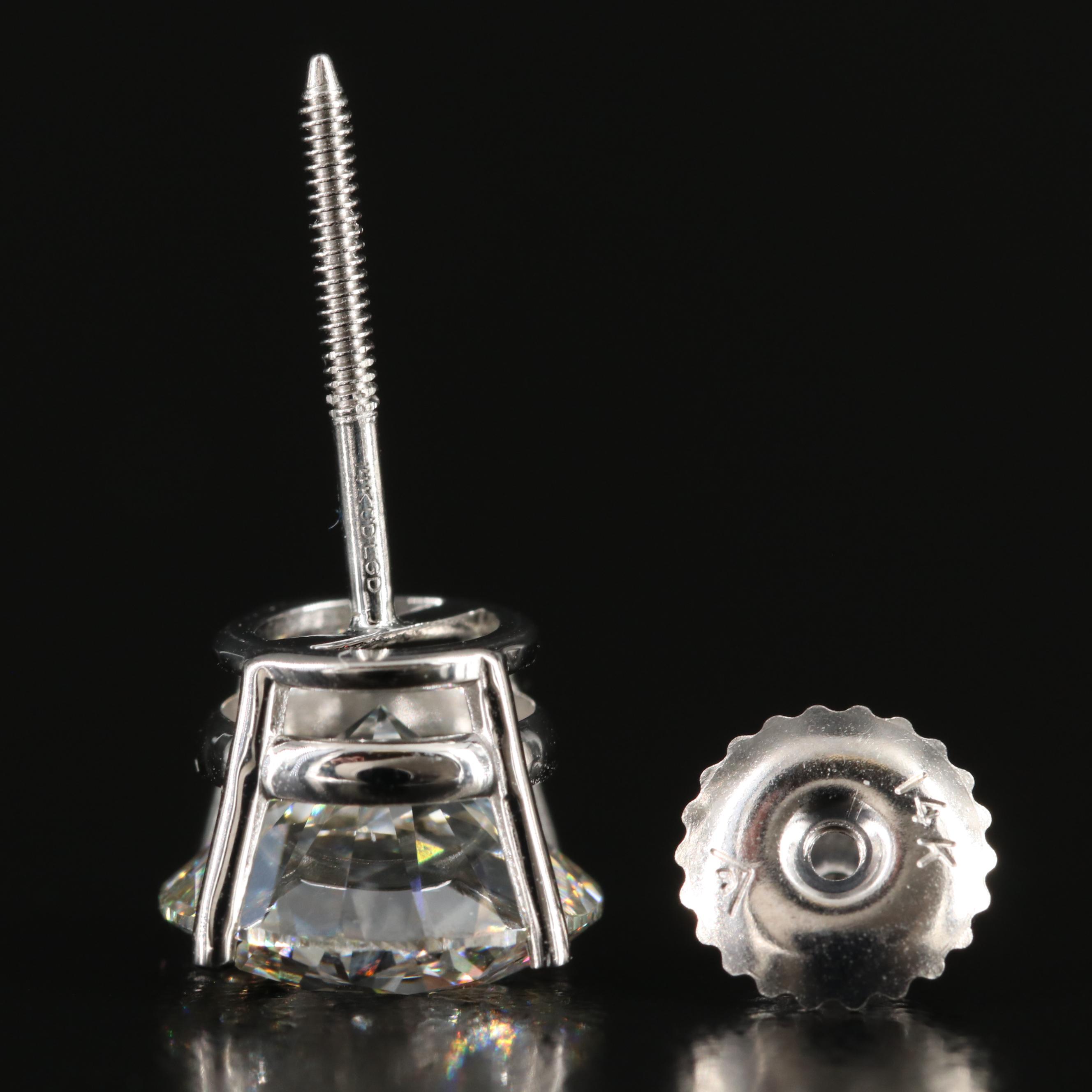 14K 4.78 CTW Lab Grown Diamond Stud Earrings with Online Digital IGI Reports