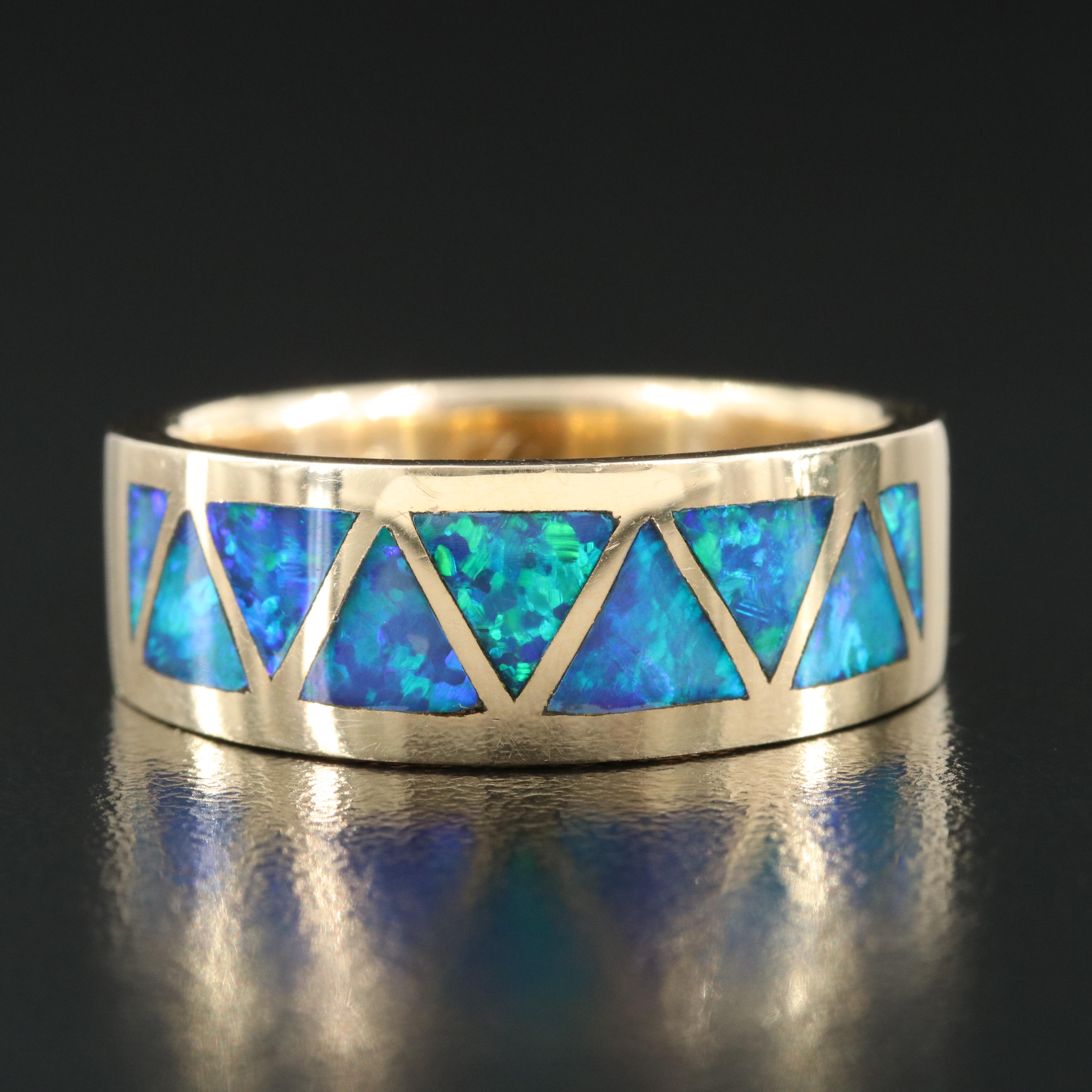 14K Opal Inlay Ring