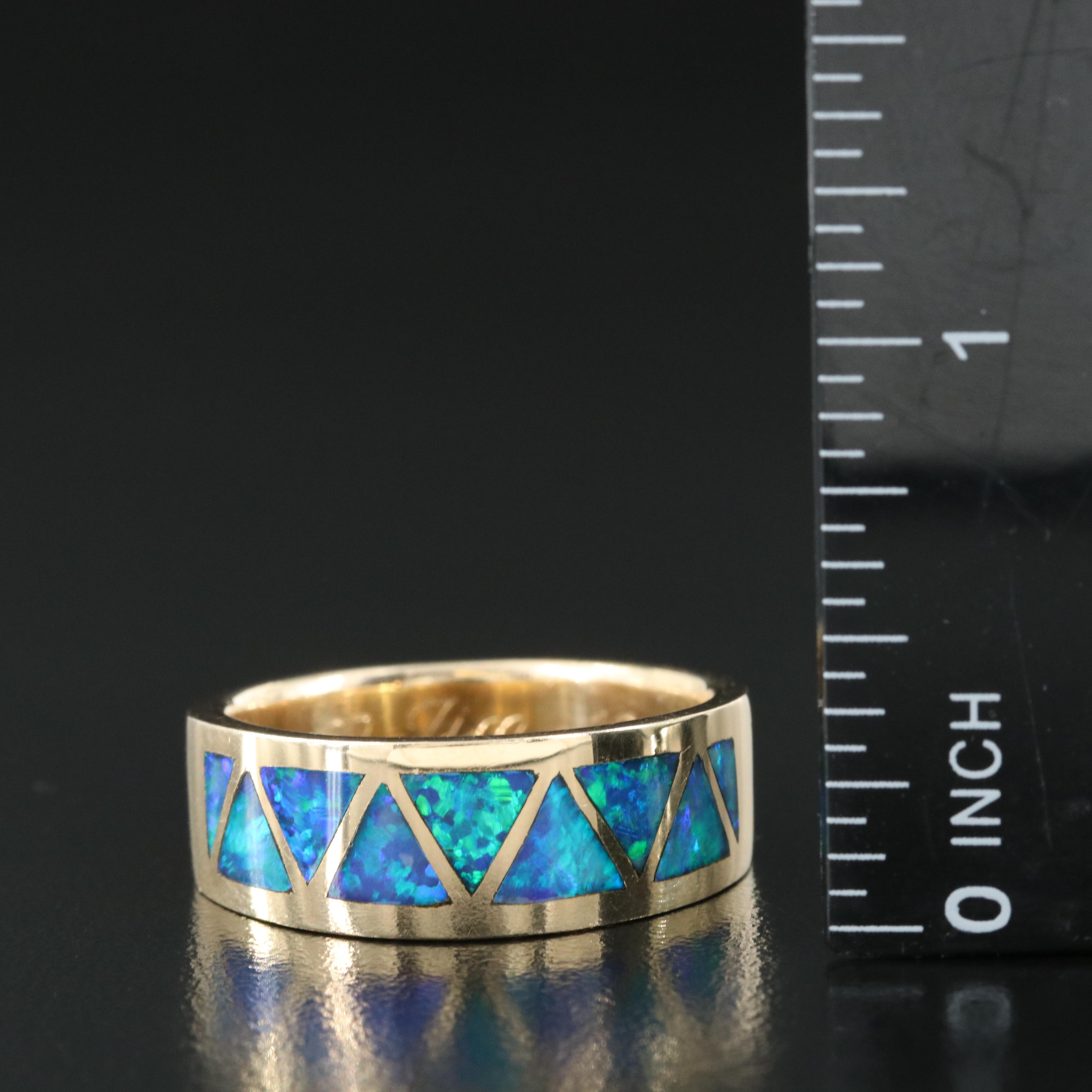 14K Opal Inlay Ring