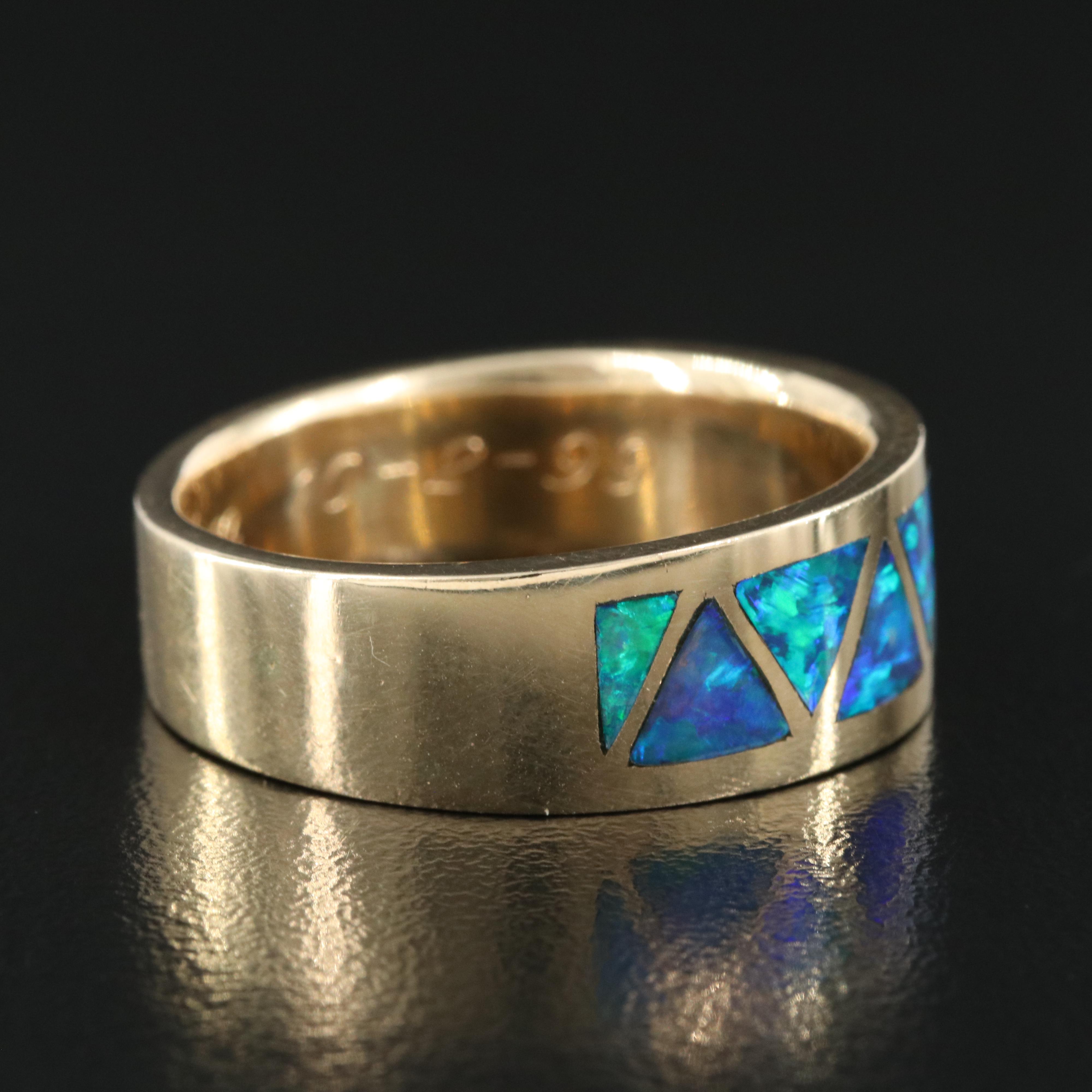 14K Opal Inlay Ring