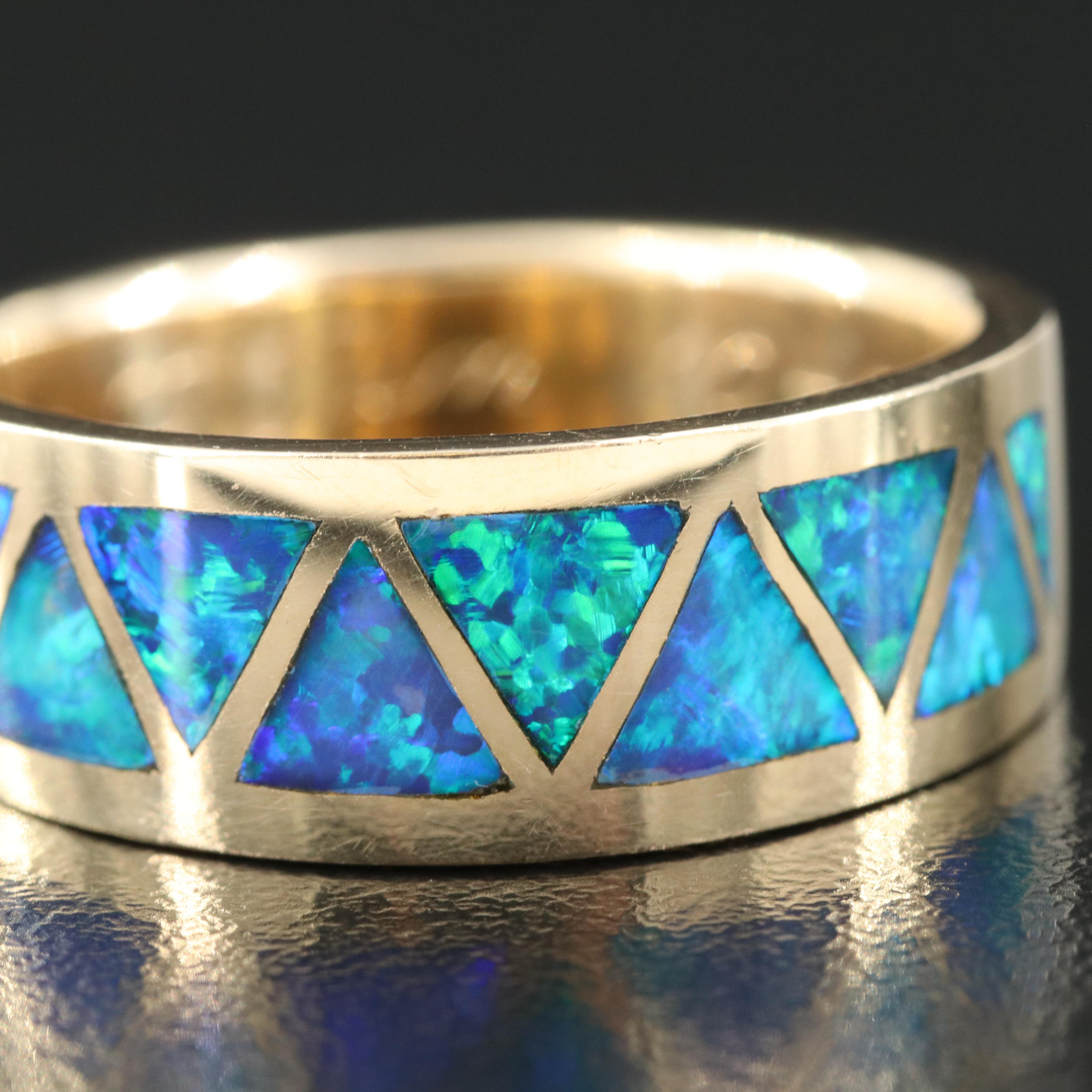 14K Opal Inlay Ring
