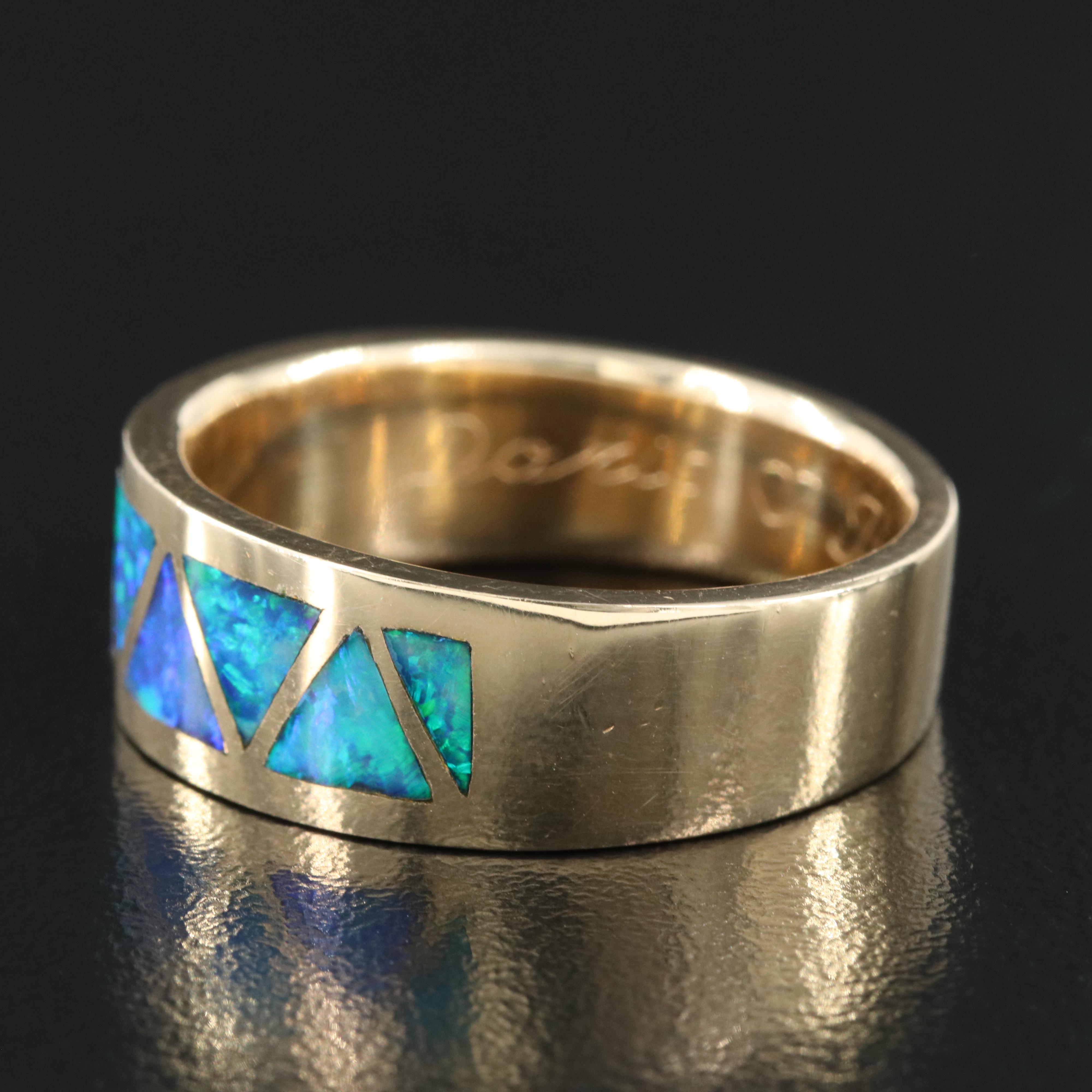 14K Opal Inlay Ring