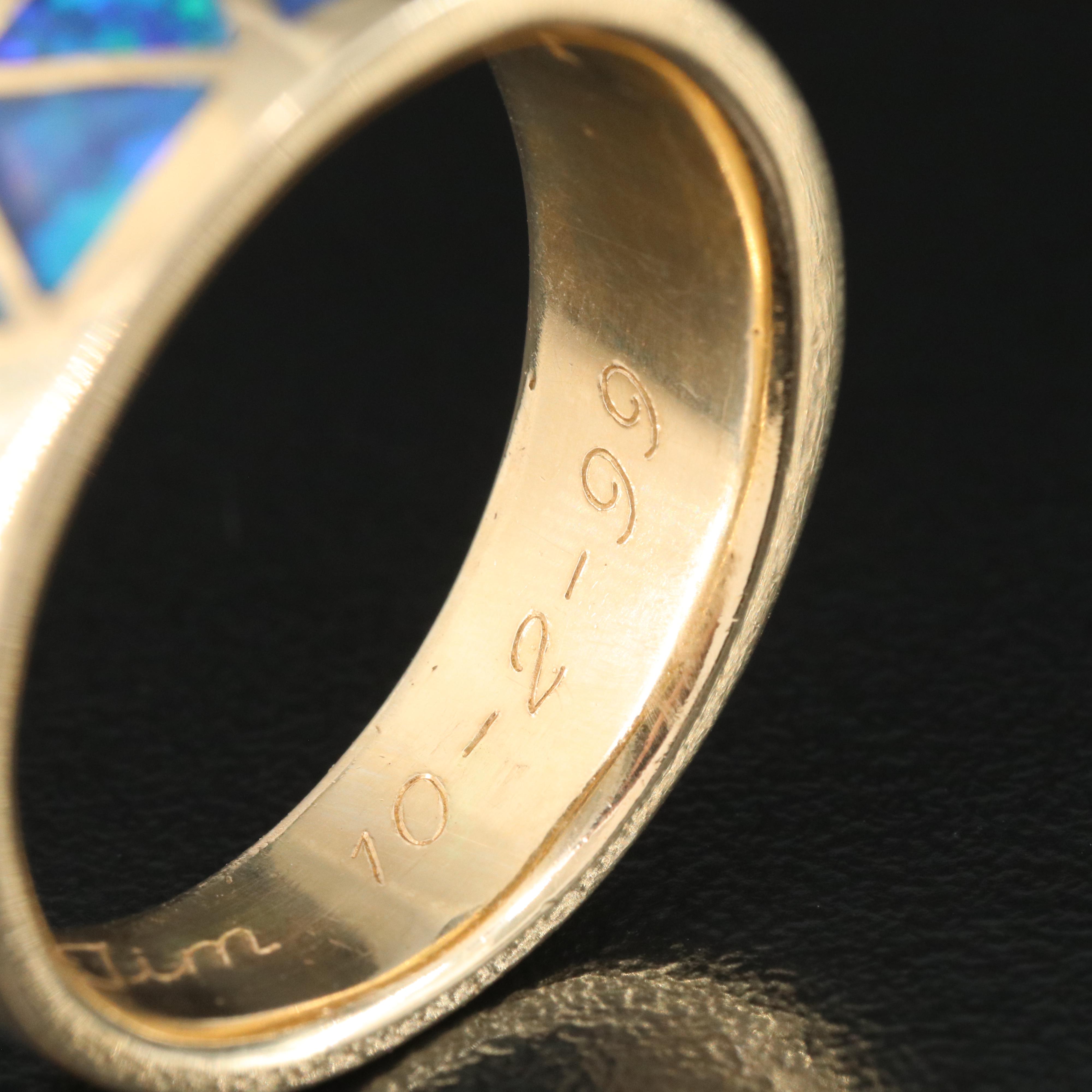 14K Opal Inlay Ring