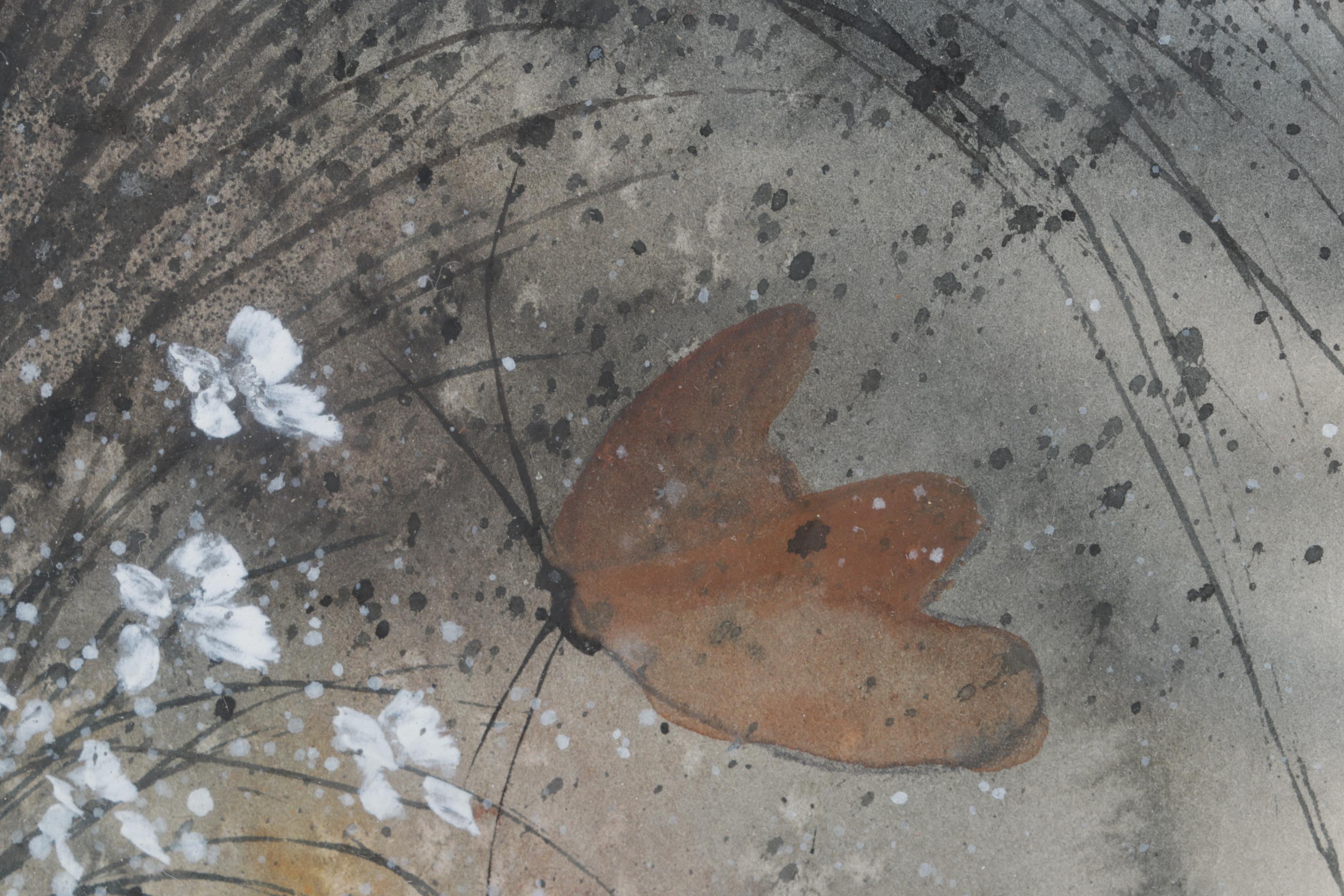 Hamilton "Head Master" Pendulum Wall Clock With Pair of Watercolor Paintings