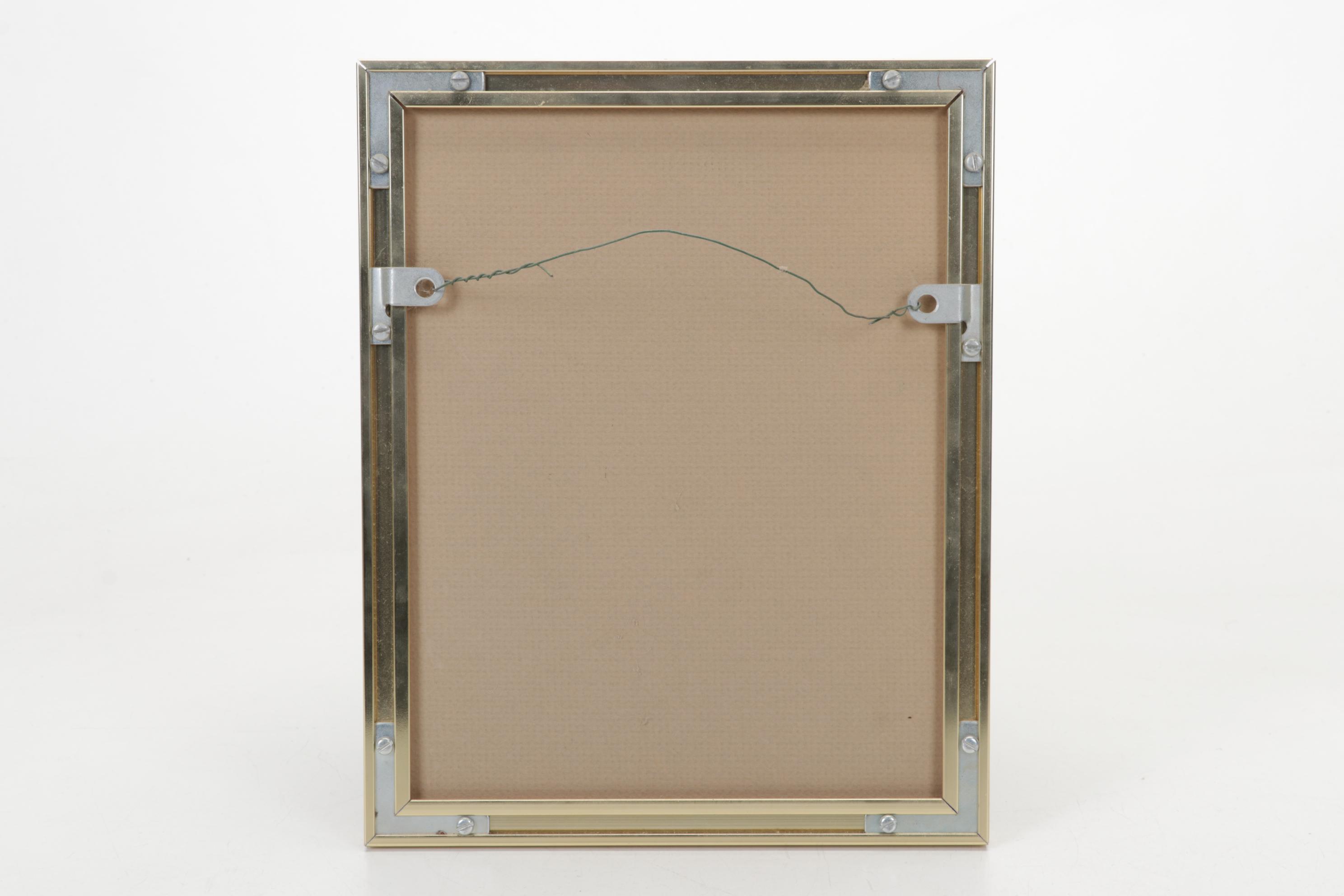 Hamilton "Head Master" Pendulum Wall Clock With Pair of Watercolor Paintings