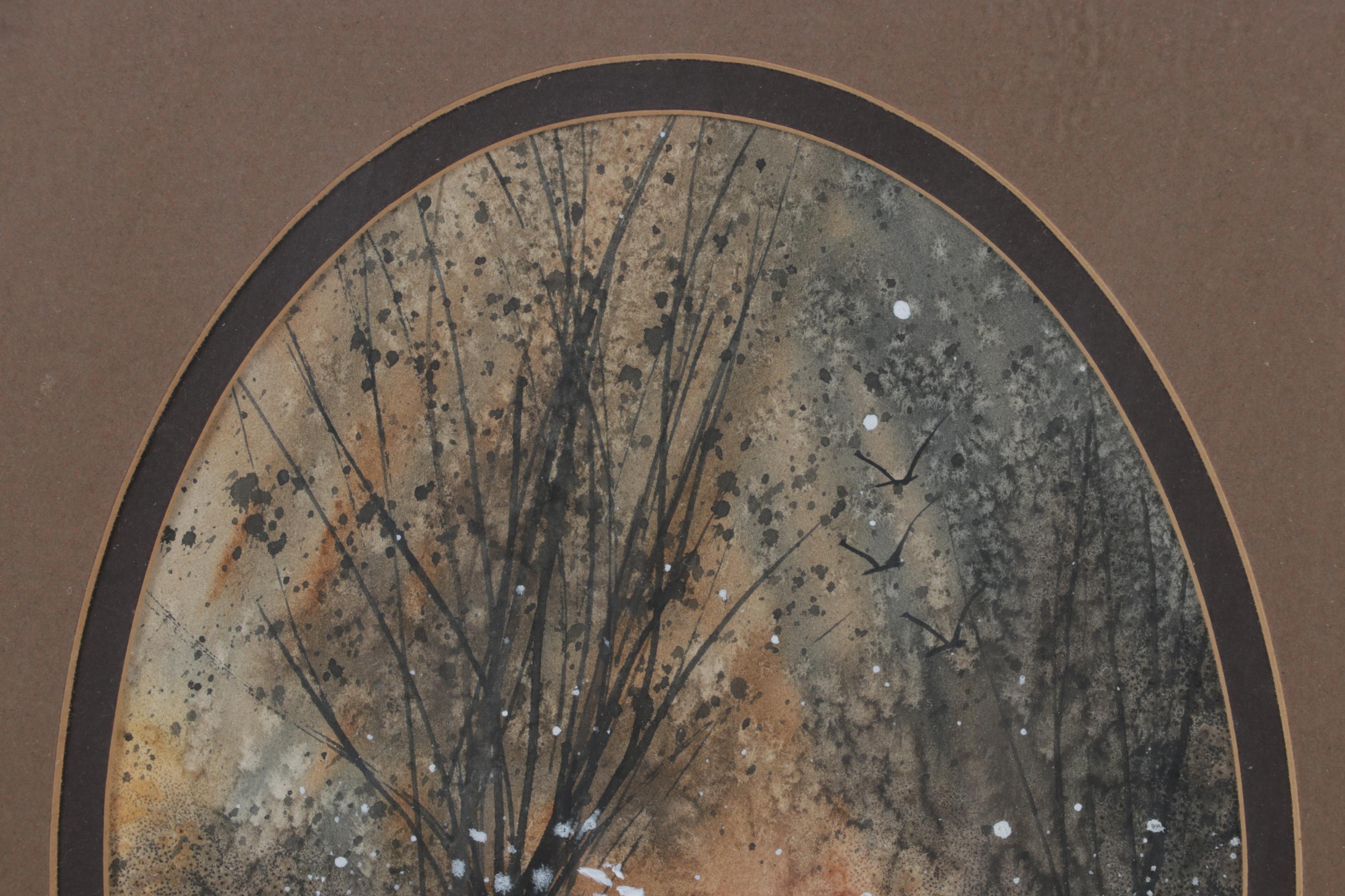 Hamilton "Head Master" Pendulum Wall Clock With Pair of Watercolor Paintings