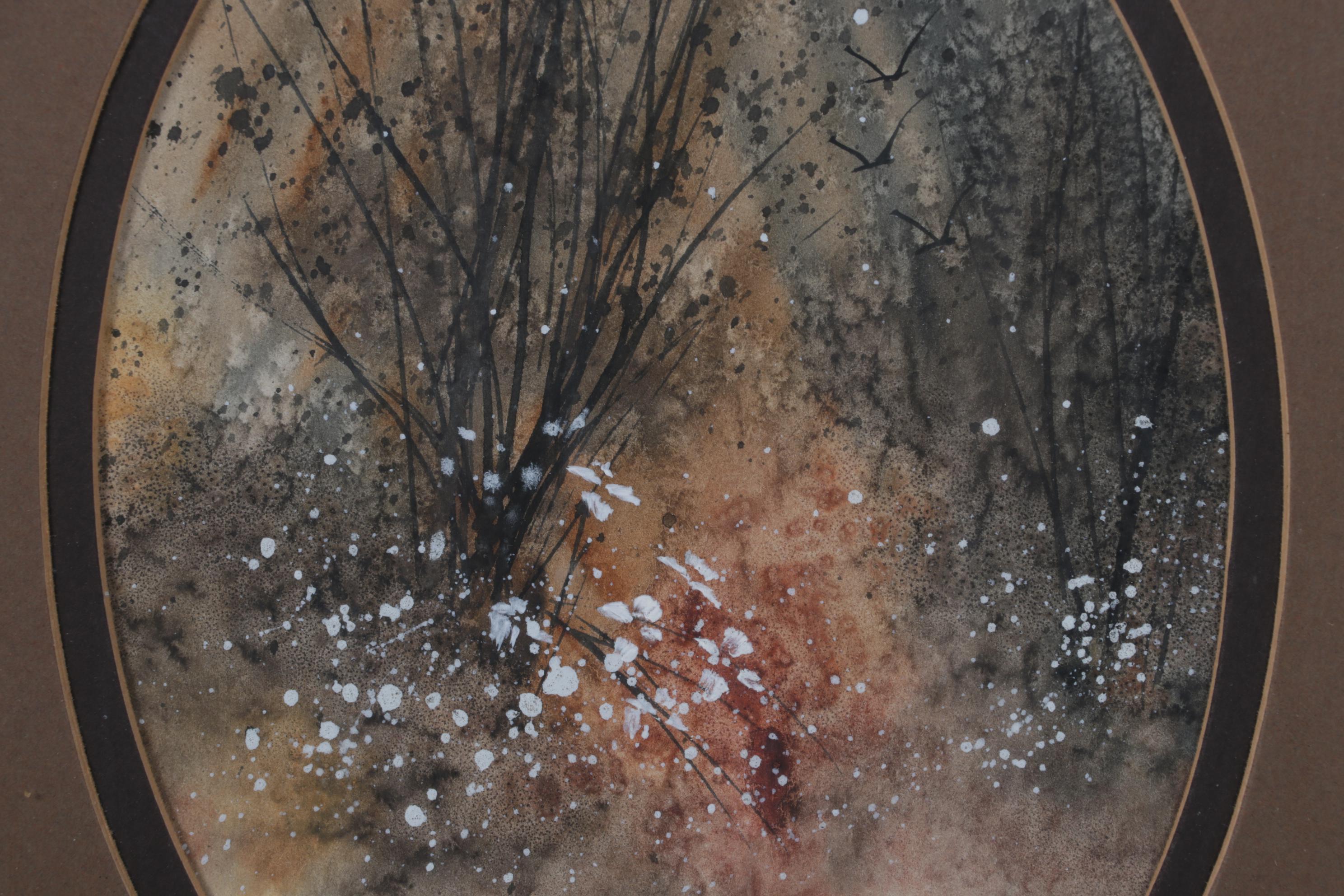 Hamilton "Head Master" Pendulum Wall Clock With Pair of Watercolor Paintings