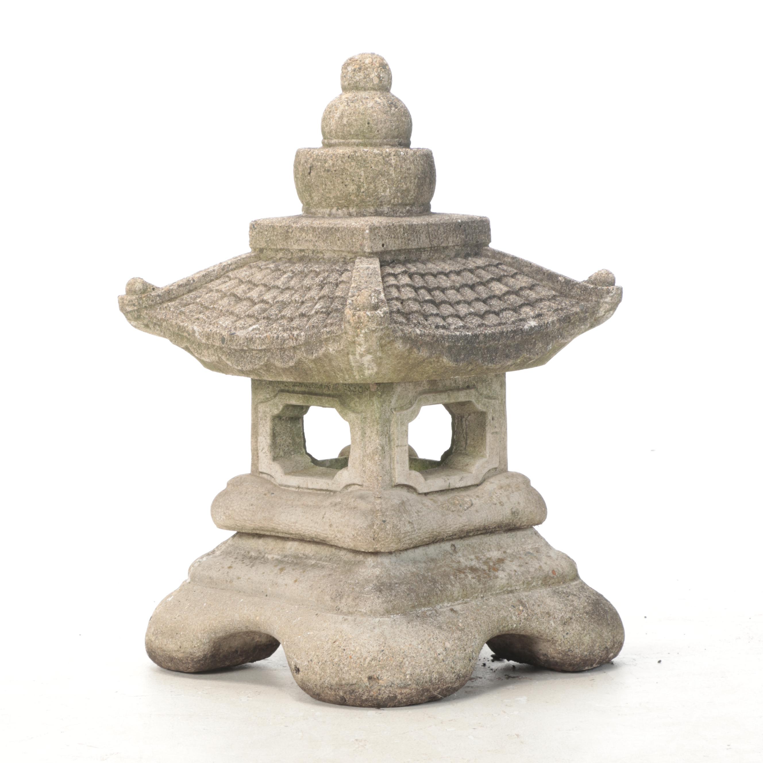 Cast Concrete Pagoda Garden Statue