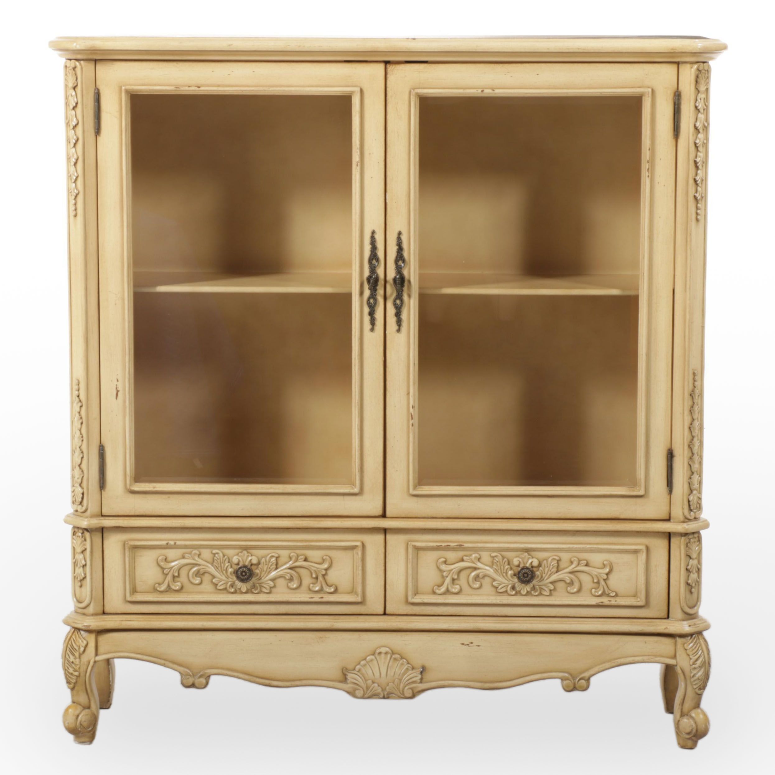 Louis XV Style Cream-Painted Bookcase