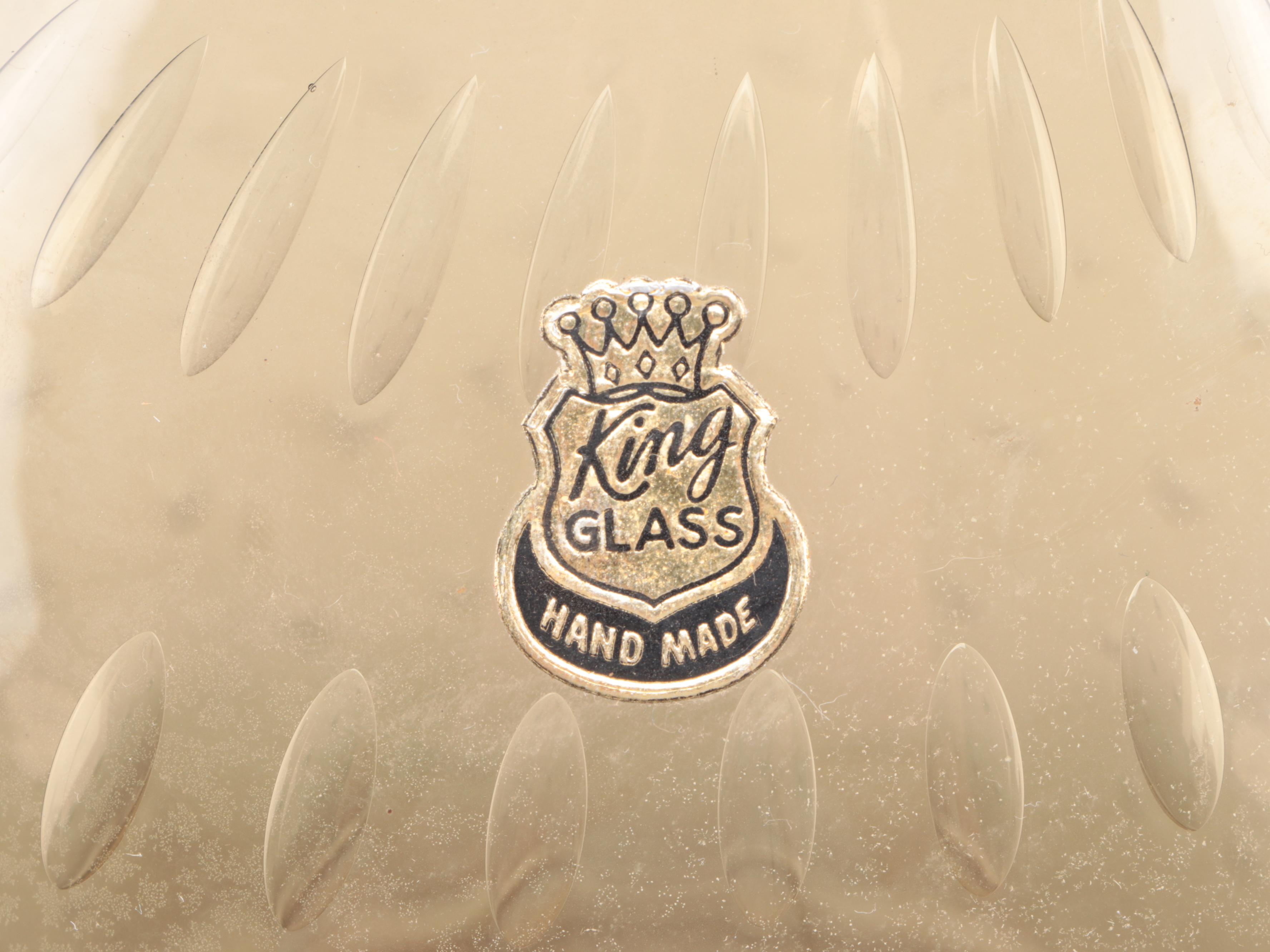 King Handmade Controlled Bubble Glass Decanter with Stopper