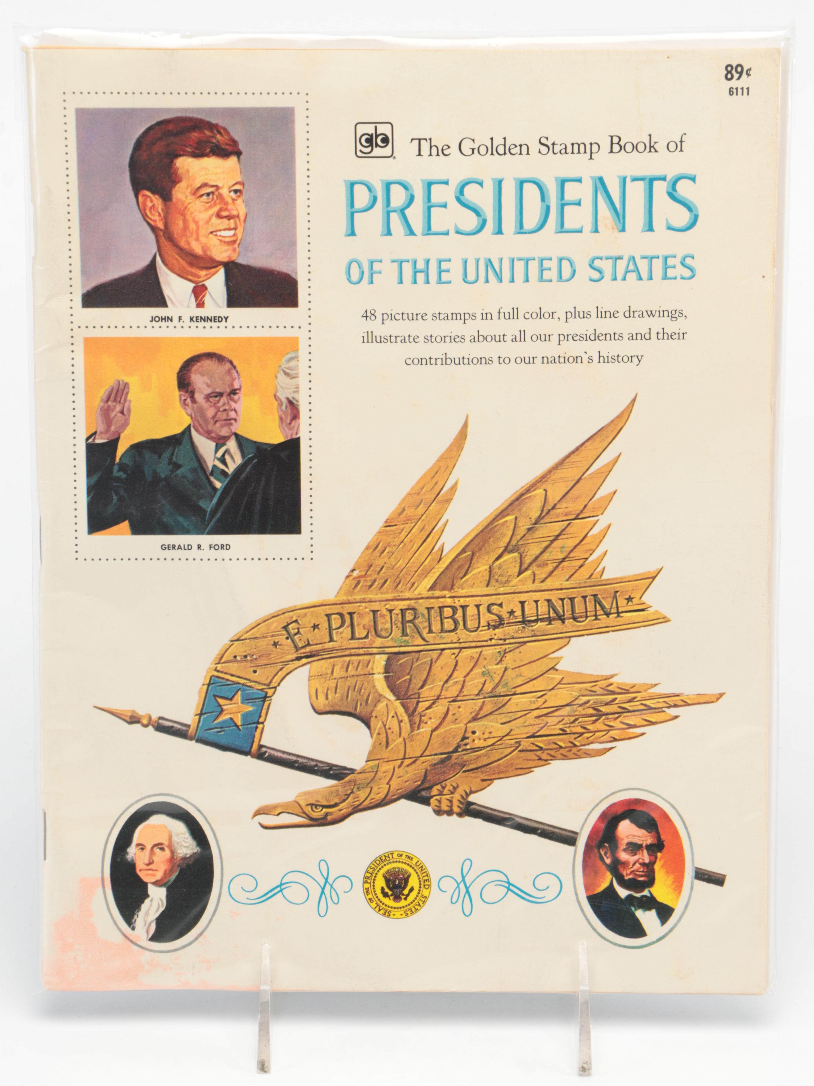 Princess Diana, Presidential, Baseball, and More Themed Postal Stamps with Books